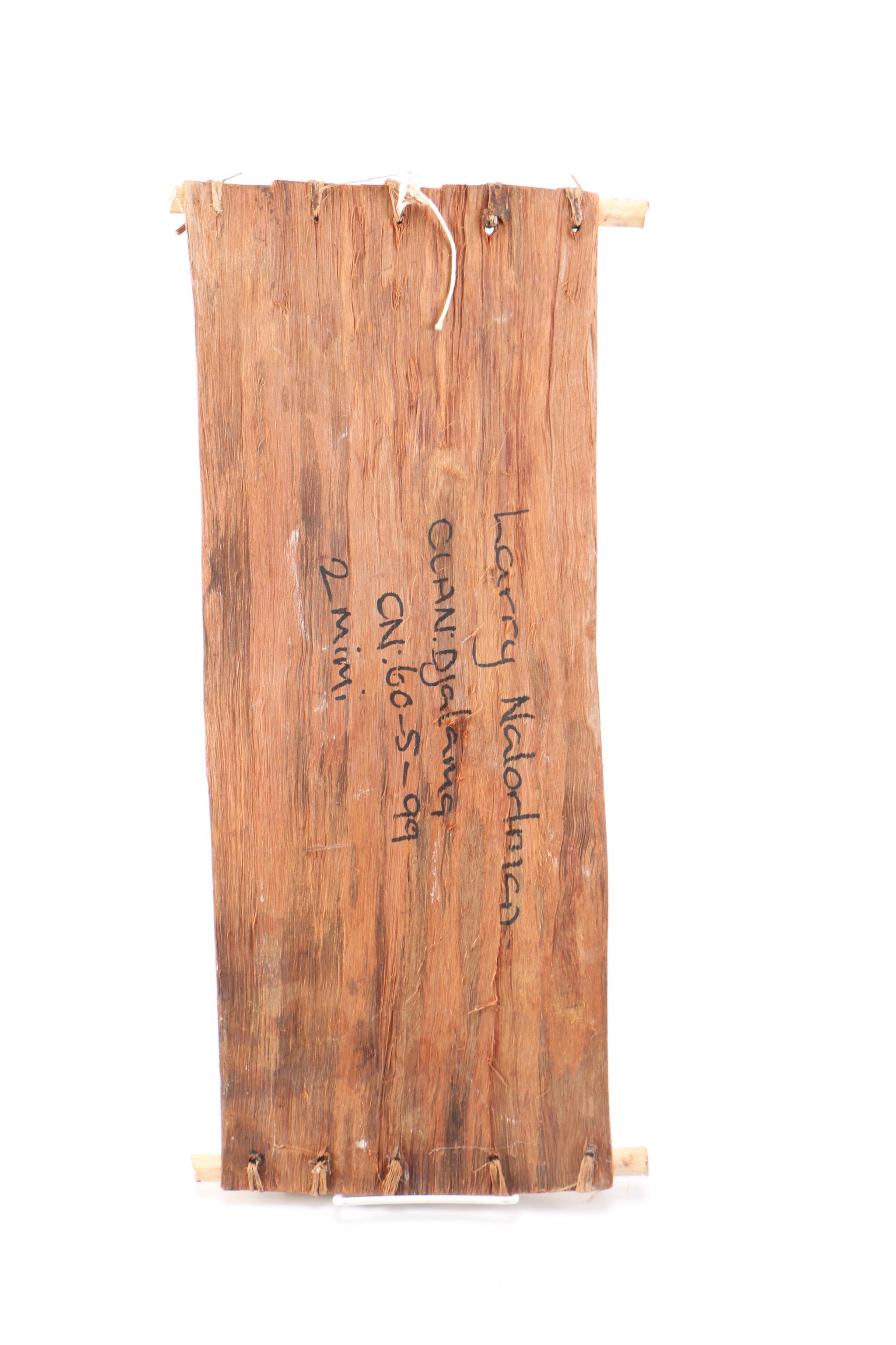 Western Arnhem Bark Painting by Larry Nalorlman