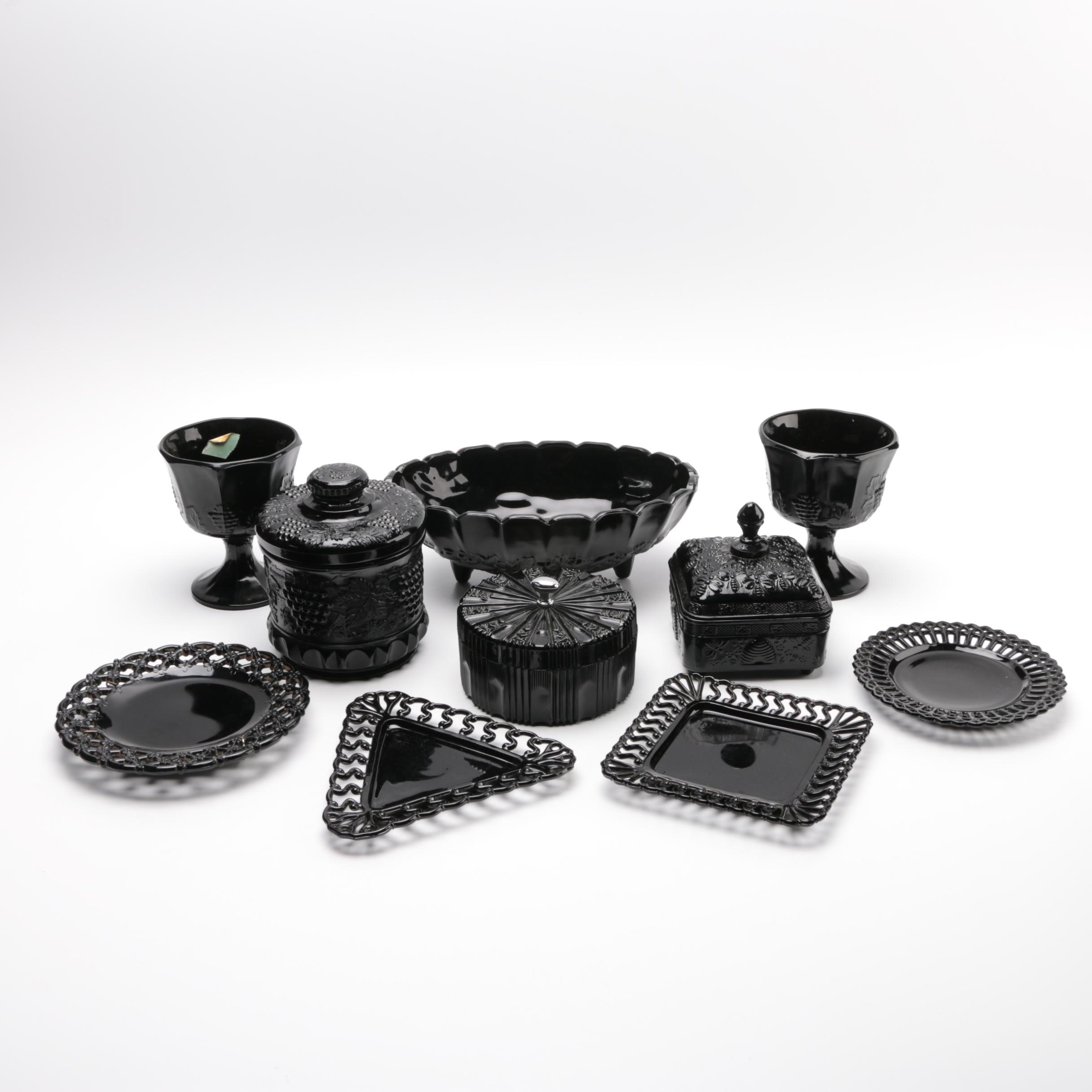 Tiara Exclusives Black Amethyst Glass C.1970's