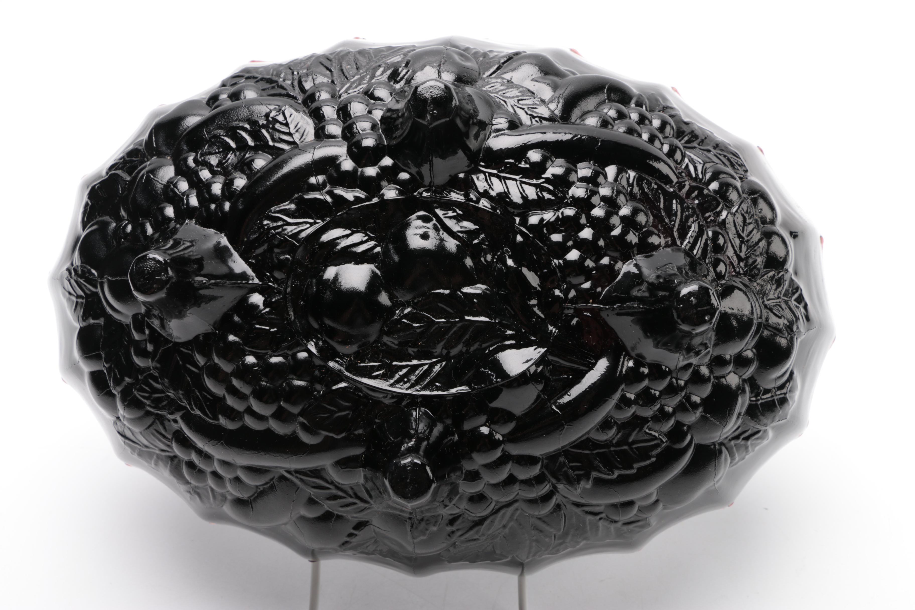 Tiara Exclusives Black Amethyst Glass C.1970's