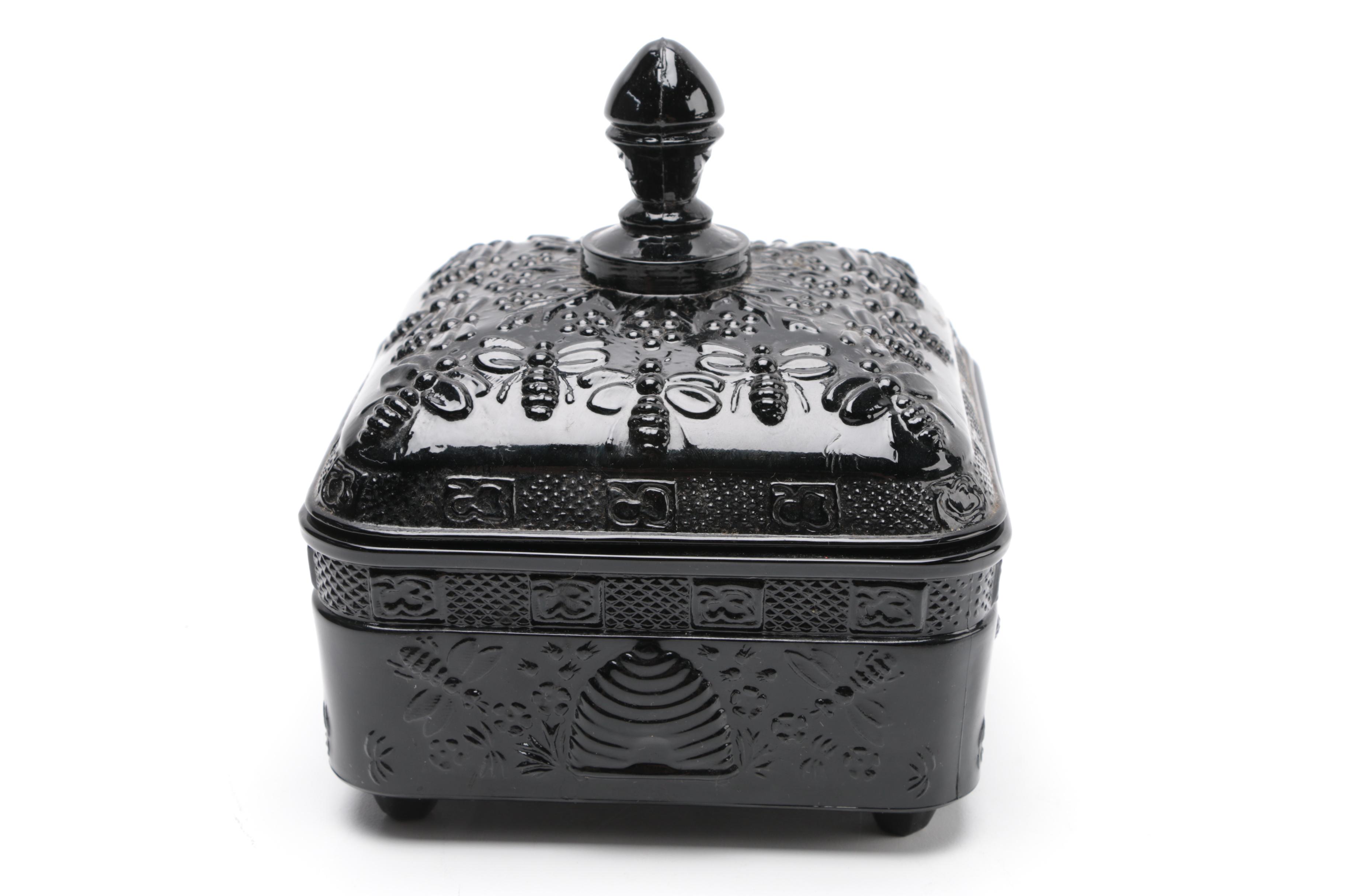 Tiara Exclusives Black Amethyst Glass C.1970's