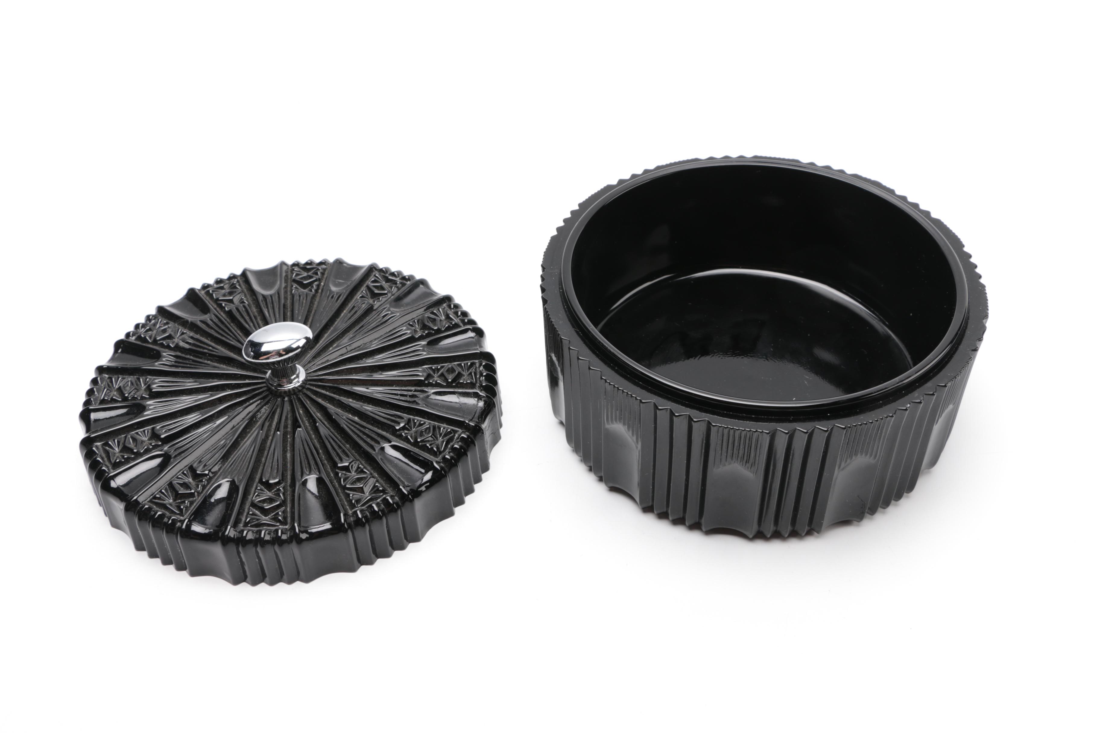 Tiara Exclusives Black Amethyst Glass C.1970's