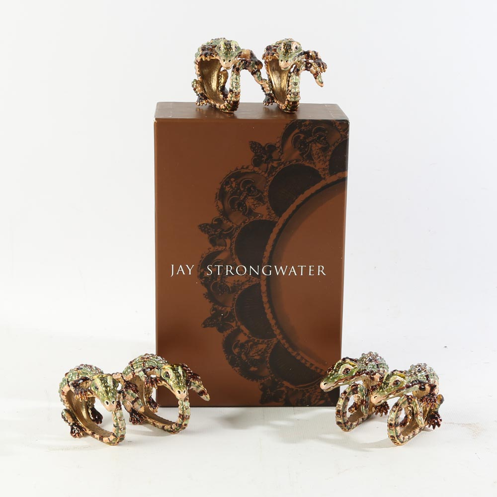 Jay Strongwater Alligator Napkin Rings
