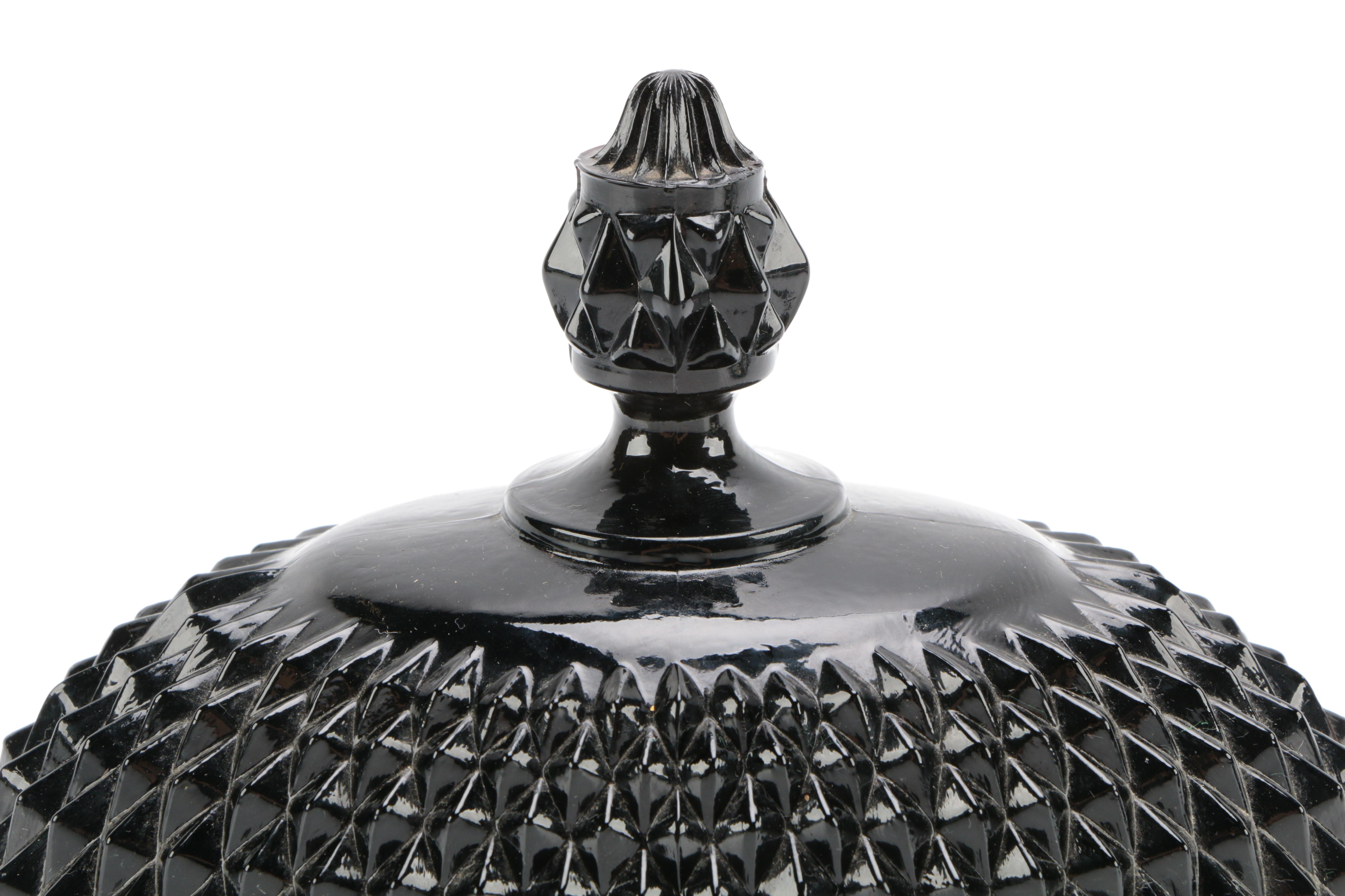 Tiara Exclusives Black Amethyst Glass Circa 1970