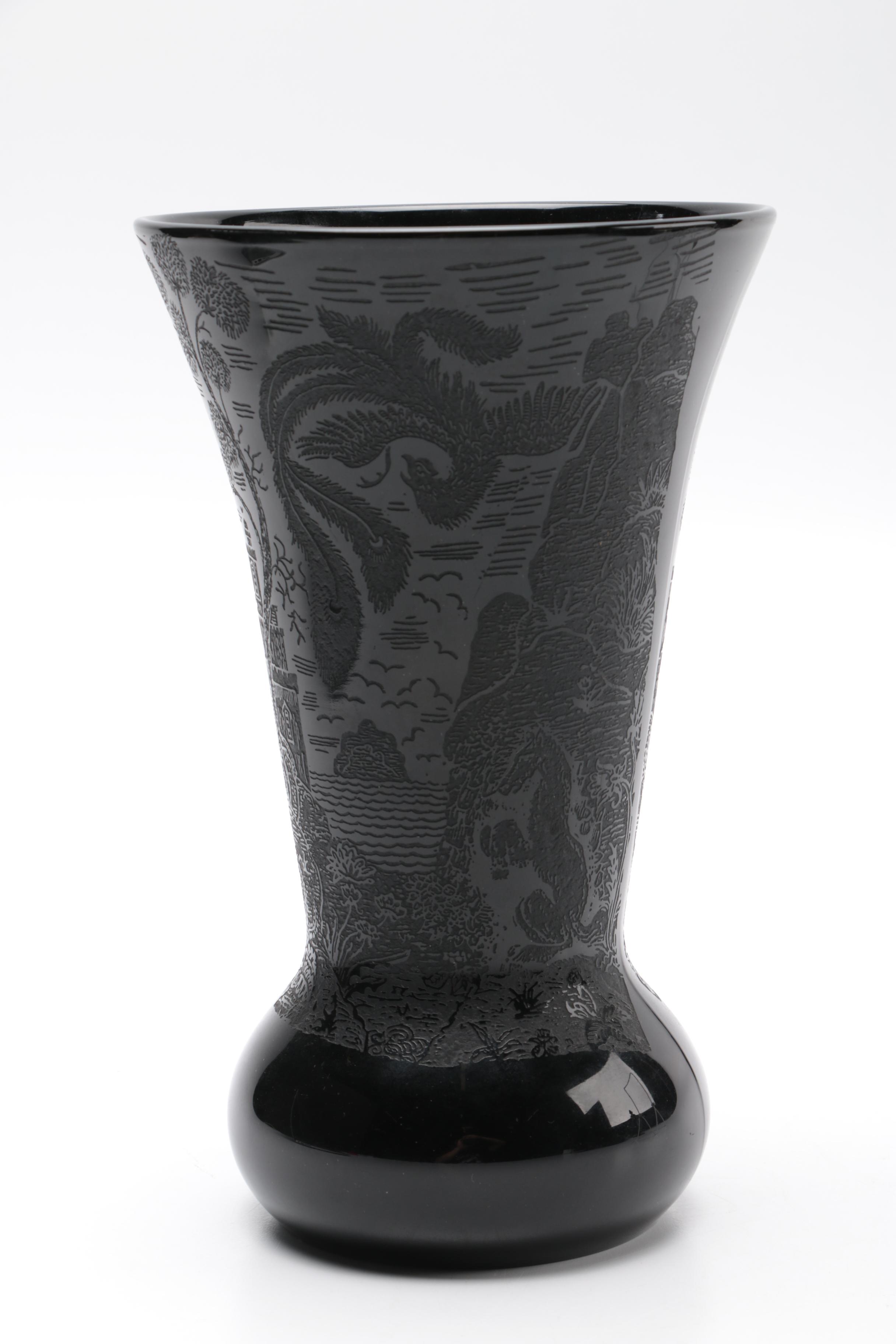 Vintage Black Amethyst Glass Assortment