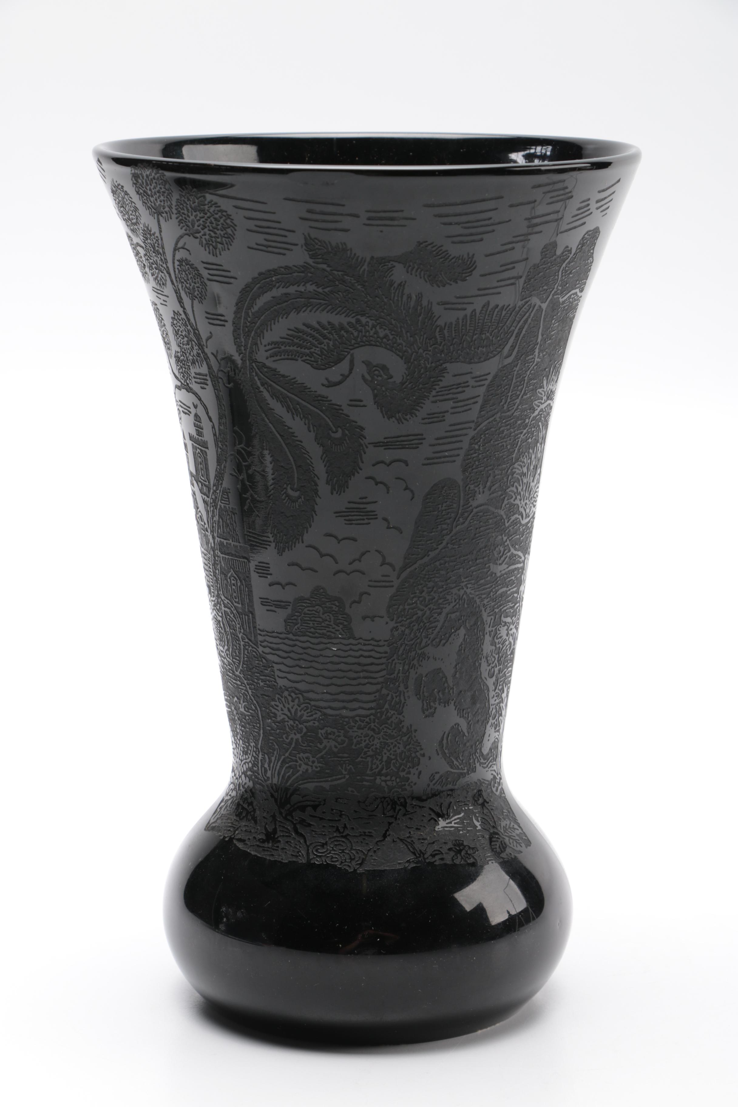 Vintage Black Amethyst Glass Assortment