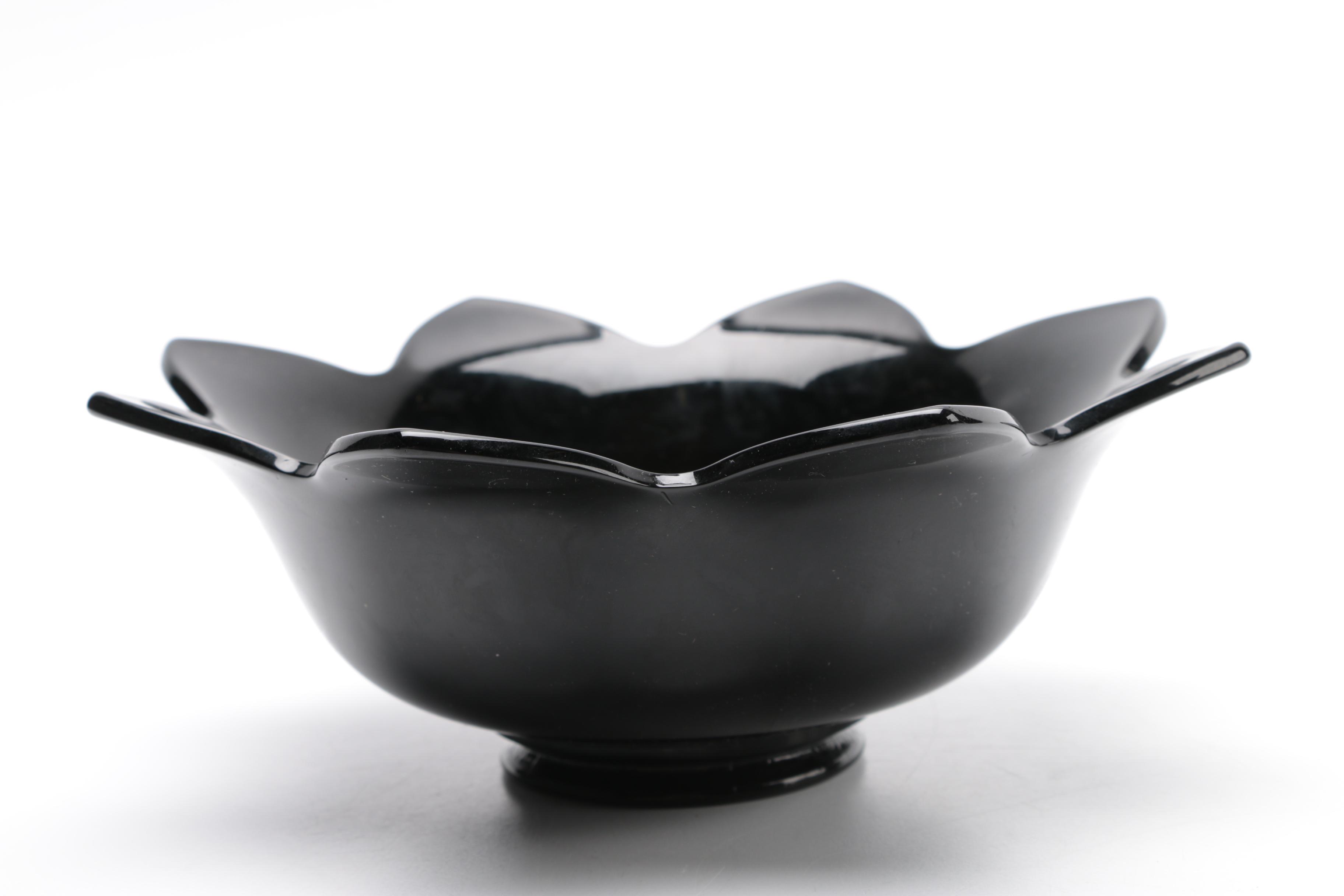 Vintage Black Amethyst Glass Assortment