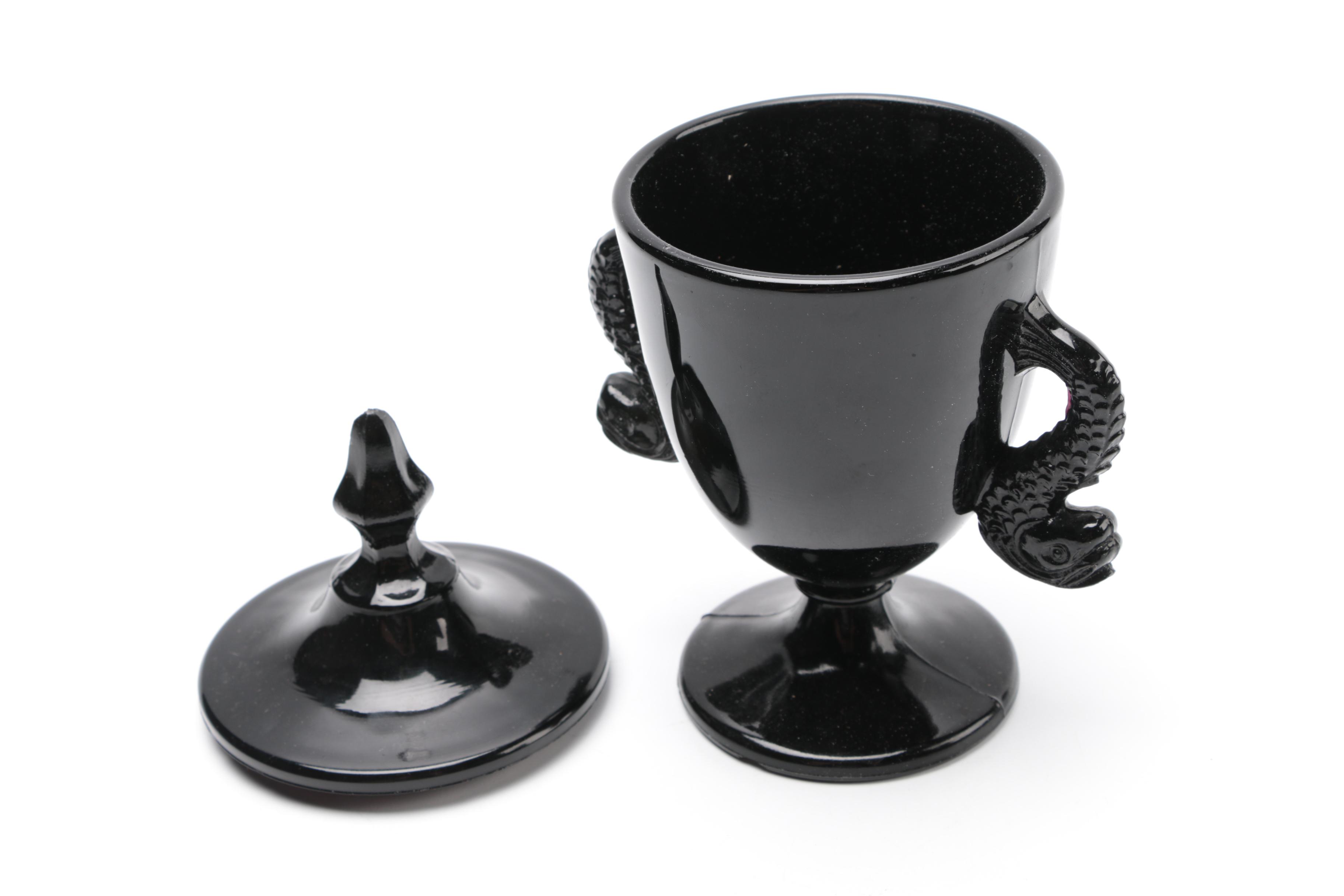 Vintage Black Amethyst Glass Assortment