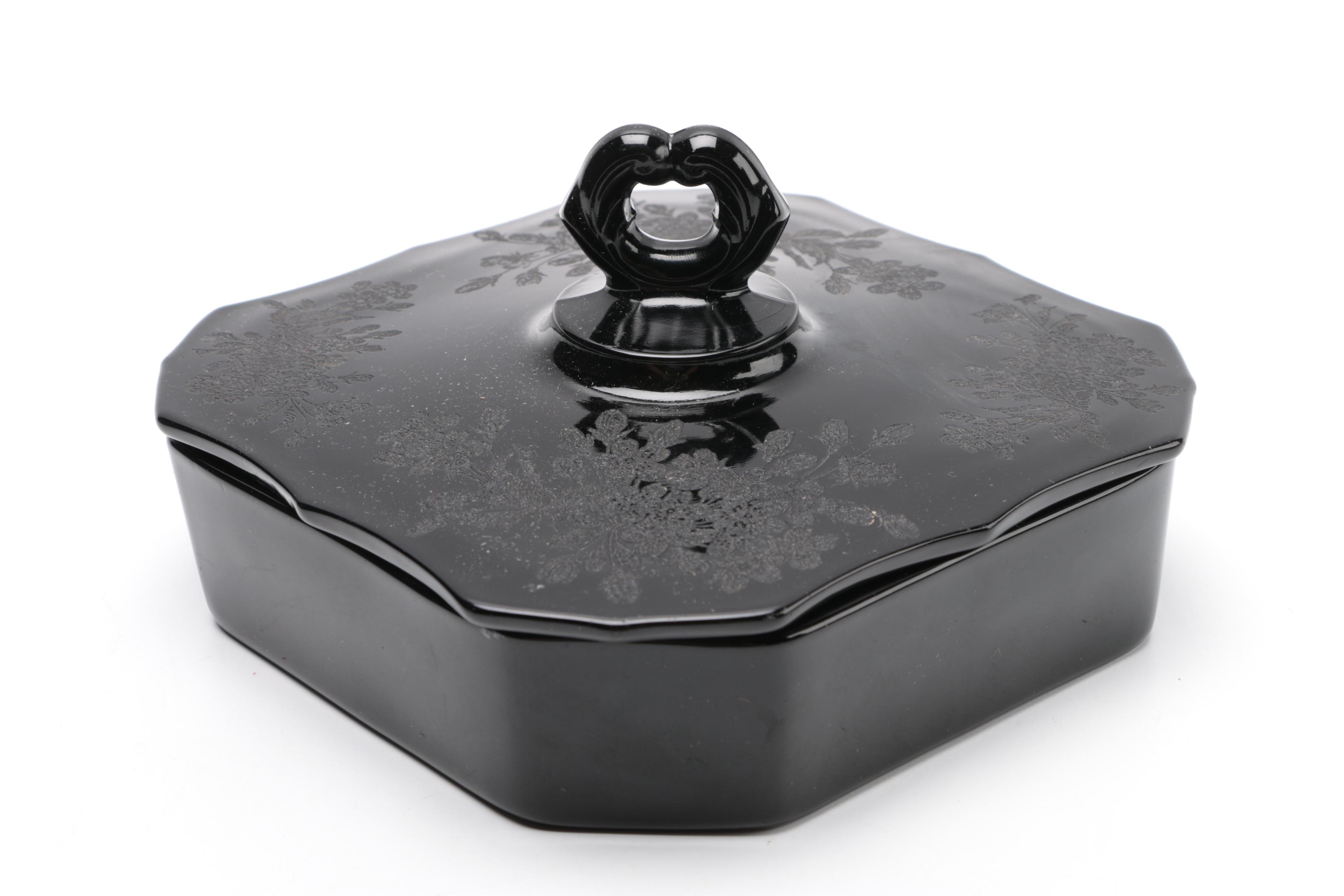 Vintage Black Amethyst Glass Assortment