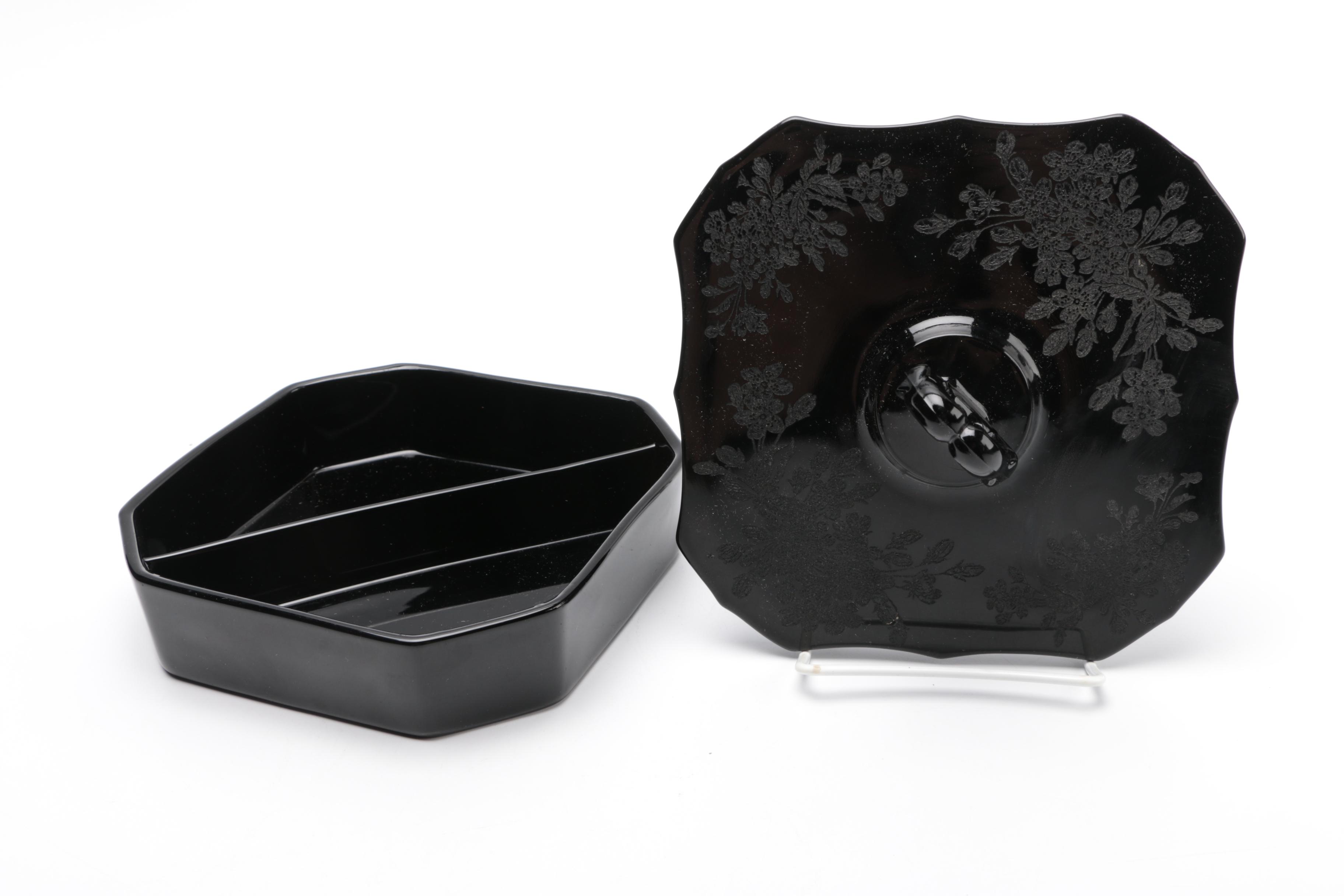 Vintage Black Amethyst Glass Assortment