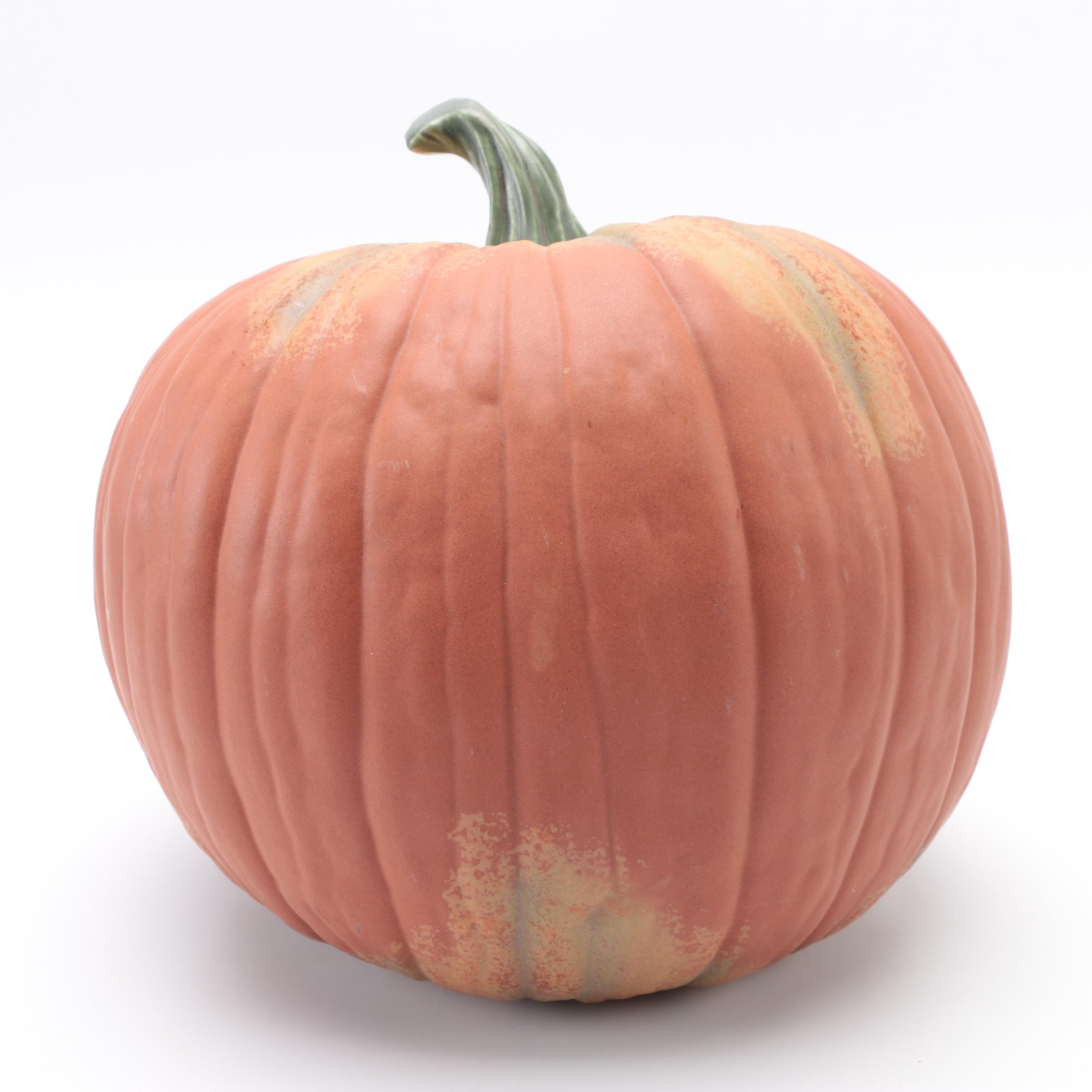 Glazed Ceramic Pumpkin