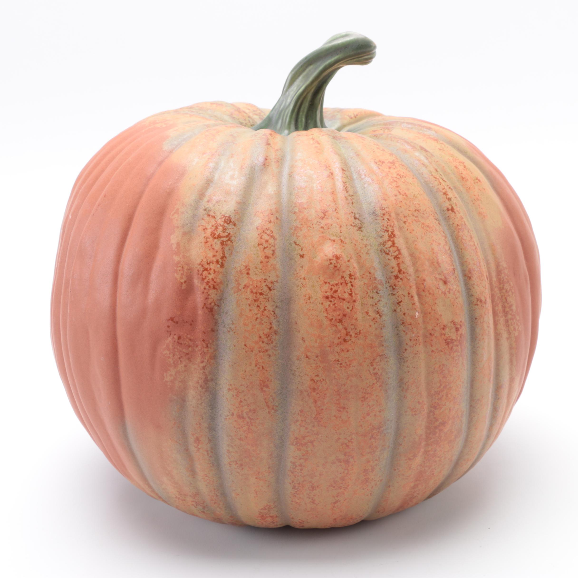 Glazed Ceramic Pumpkin