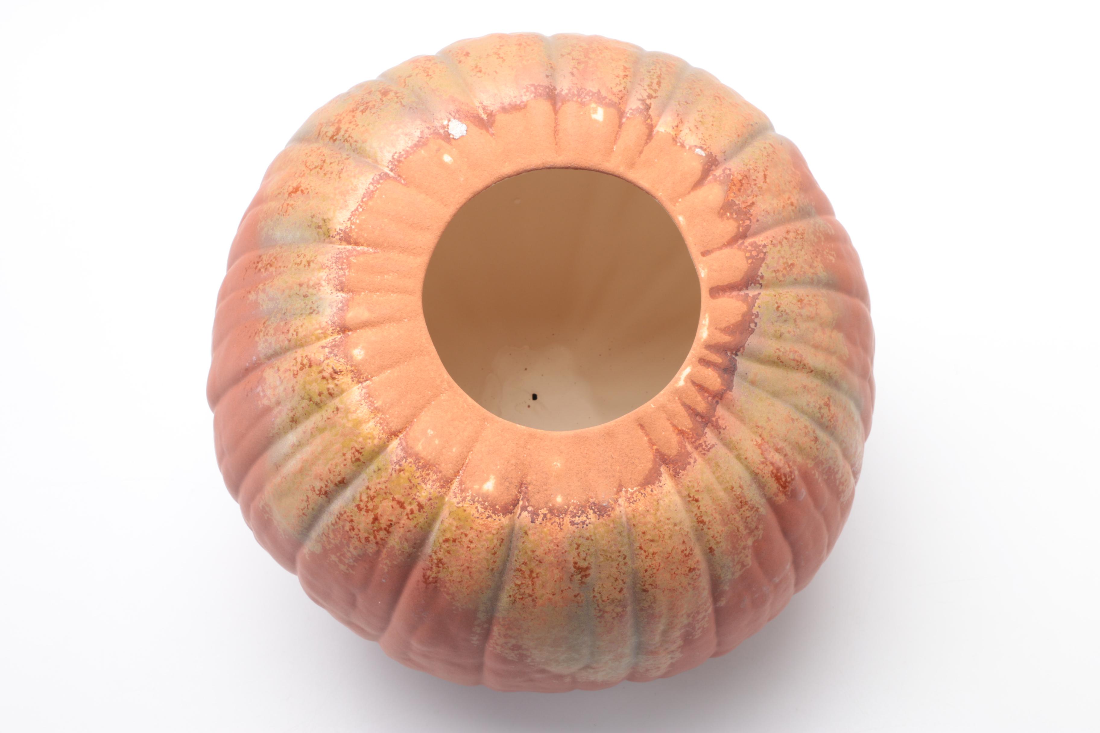 Glazed Ceramic Pumpkin