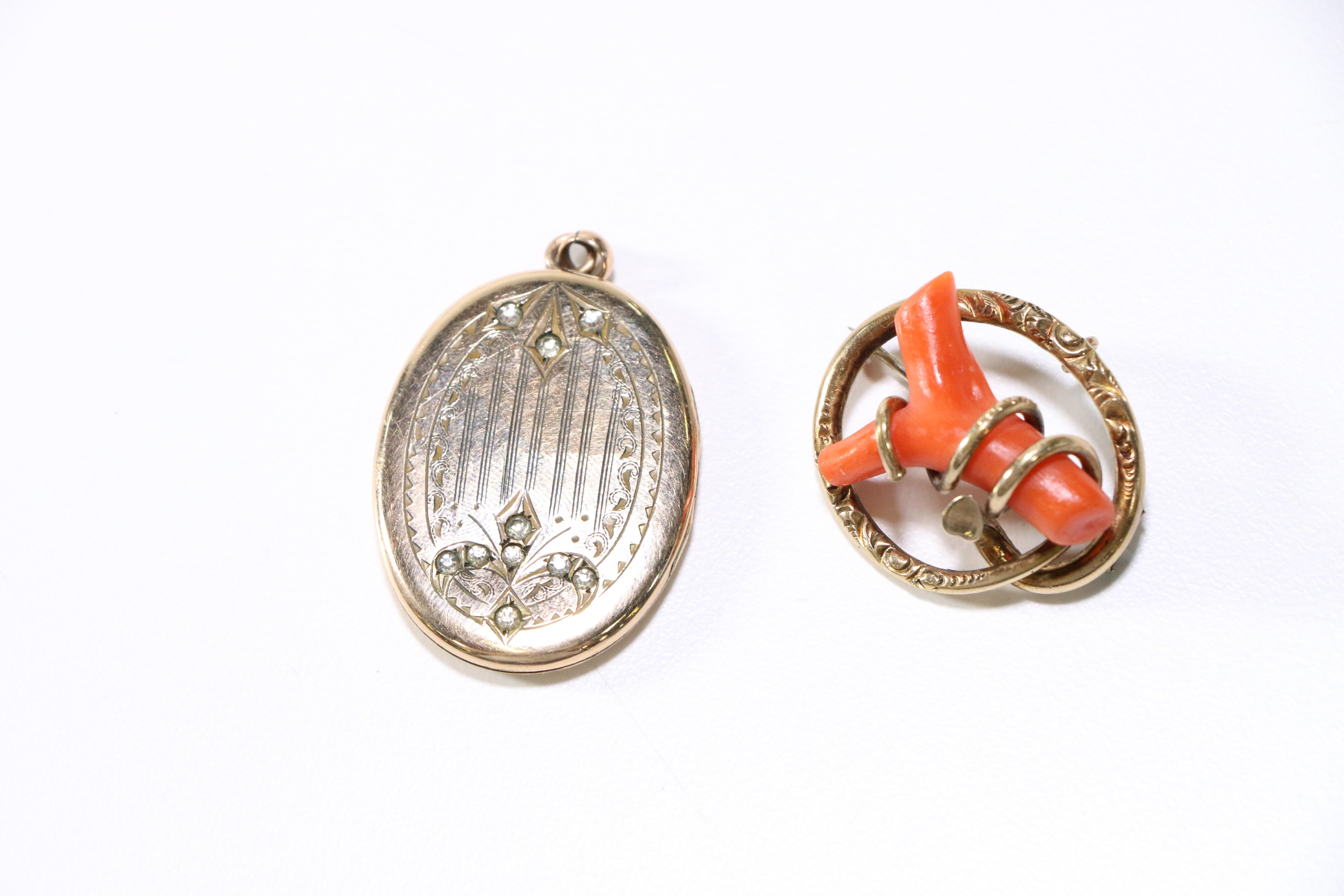 Assorted Gold Tone Rings and Brooches