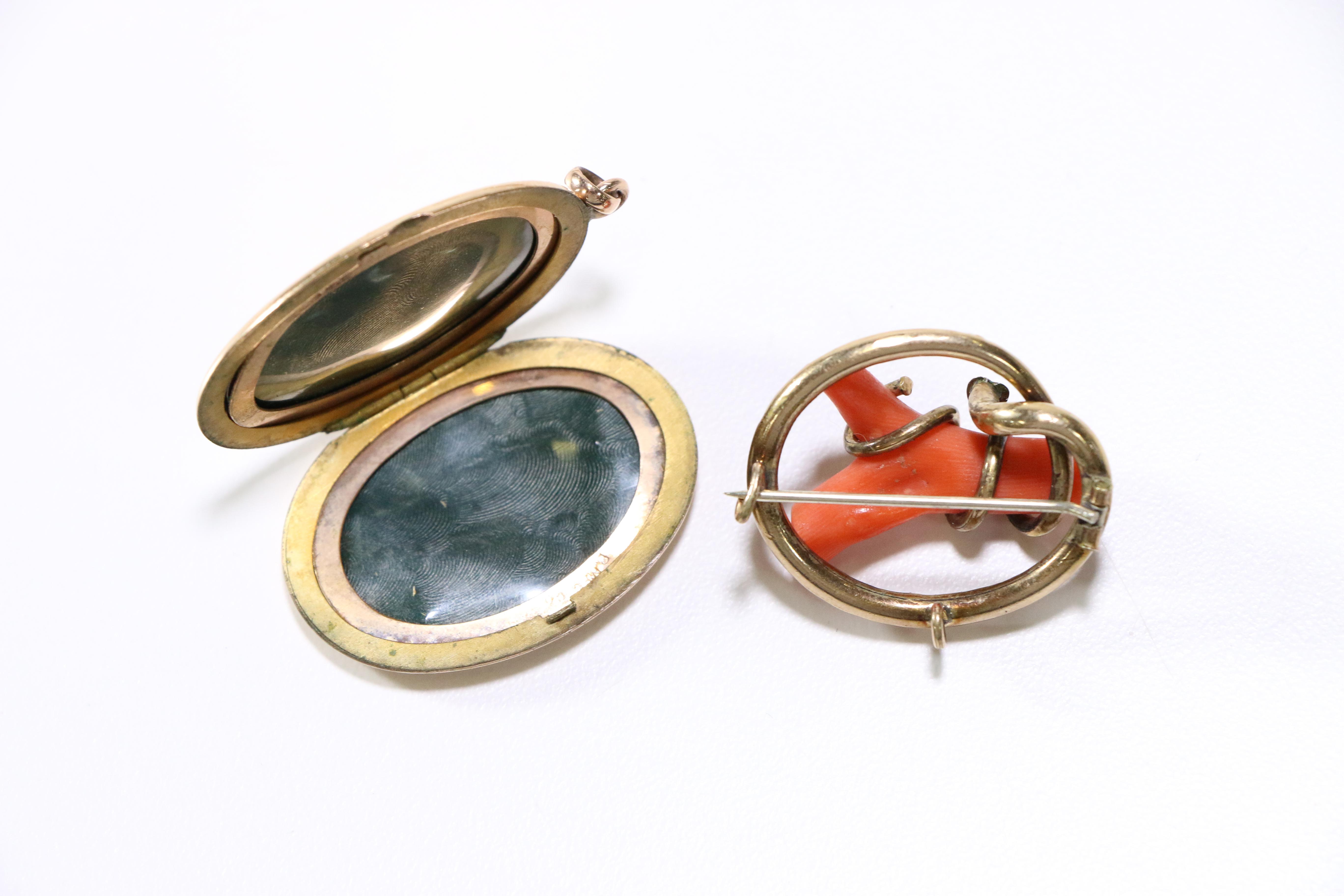 Assorted Gold Tone Rings and Brooches