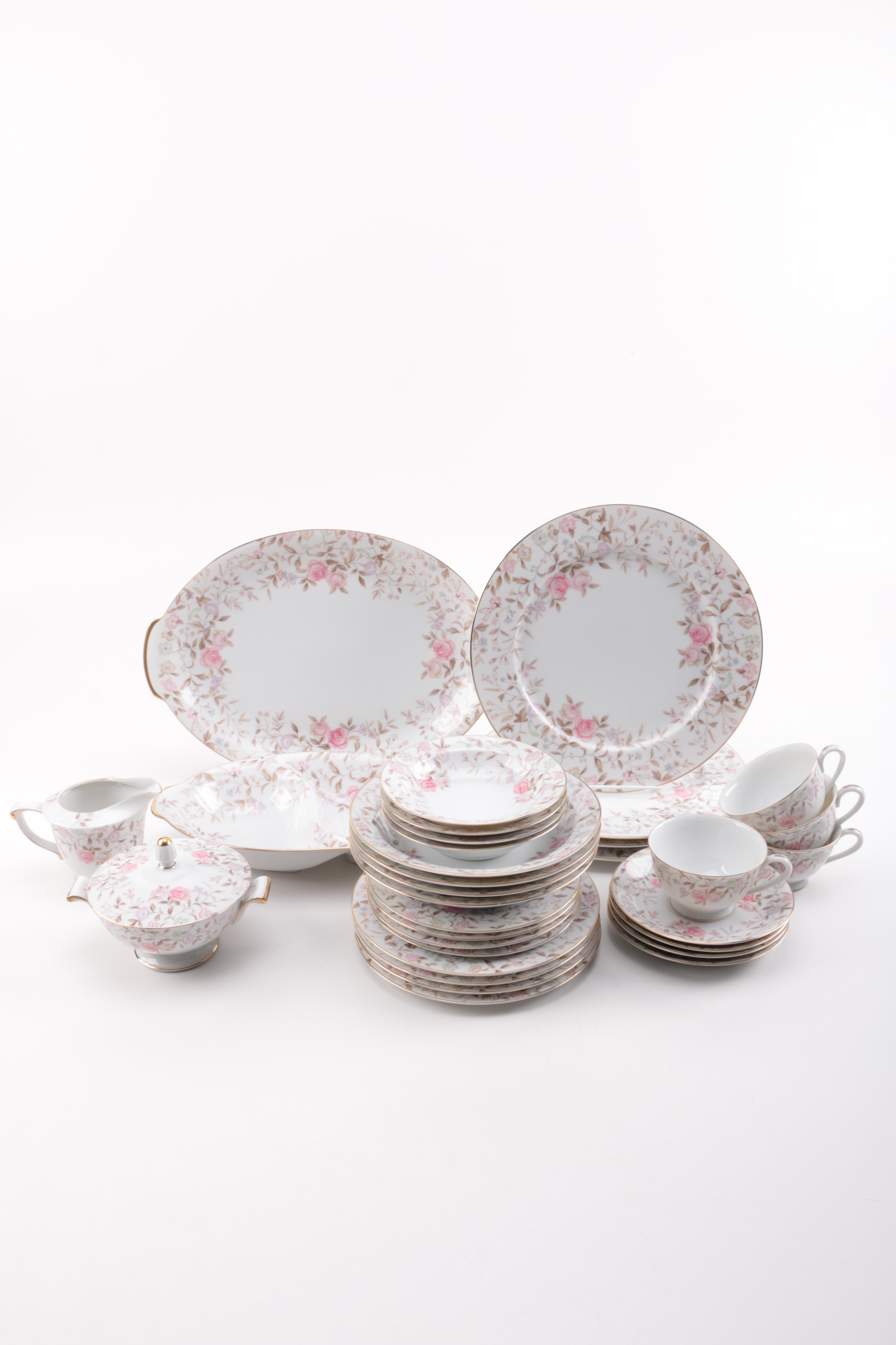 Sango "Jeannette" Pink Floral Tableware