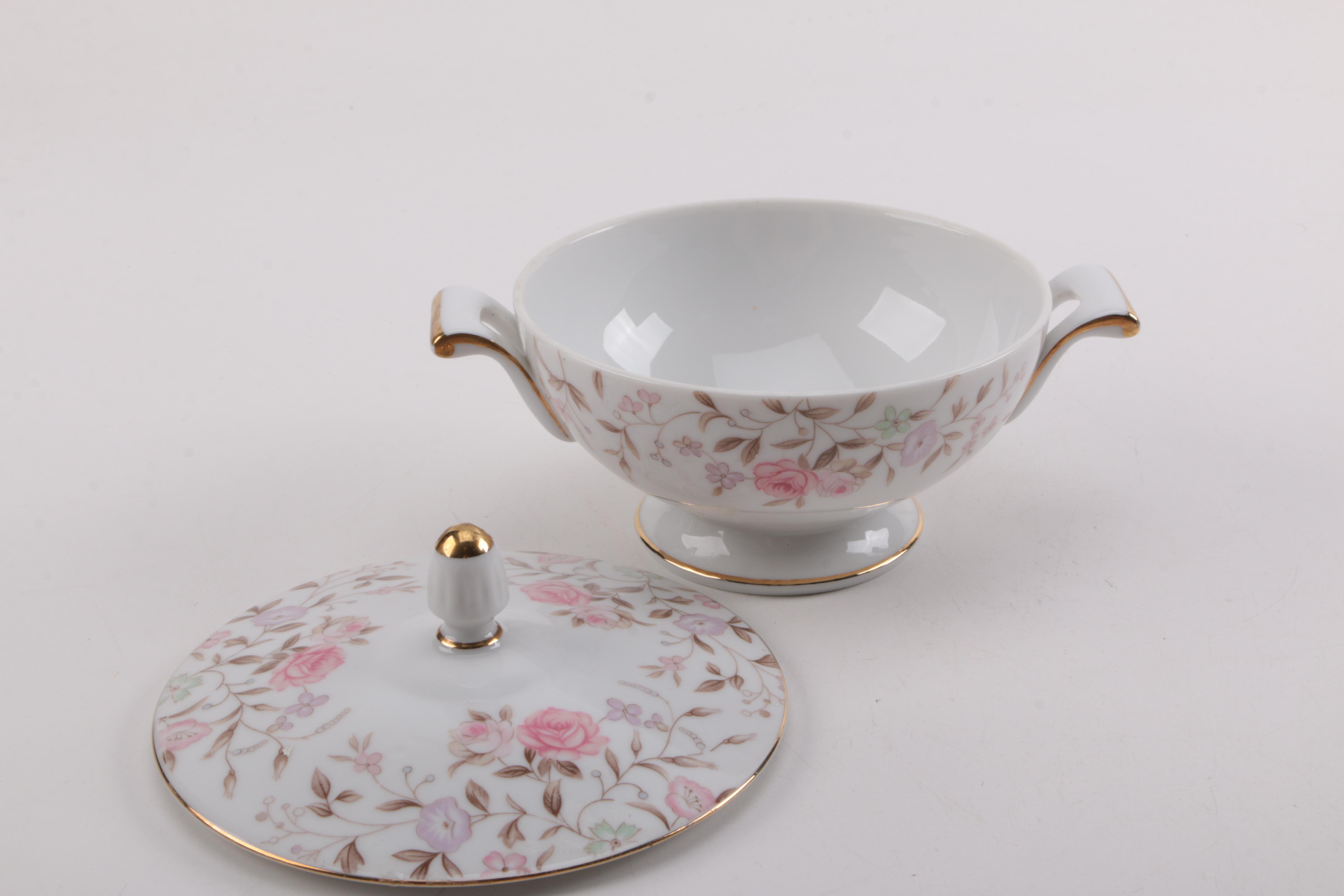 Sango "Jeannette" Pink Floral Tableware