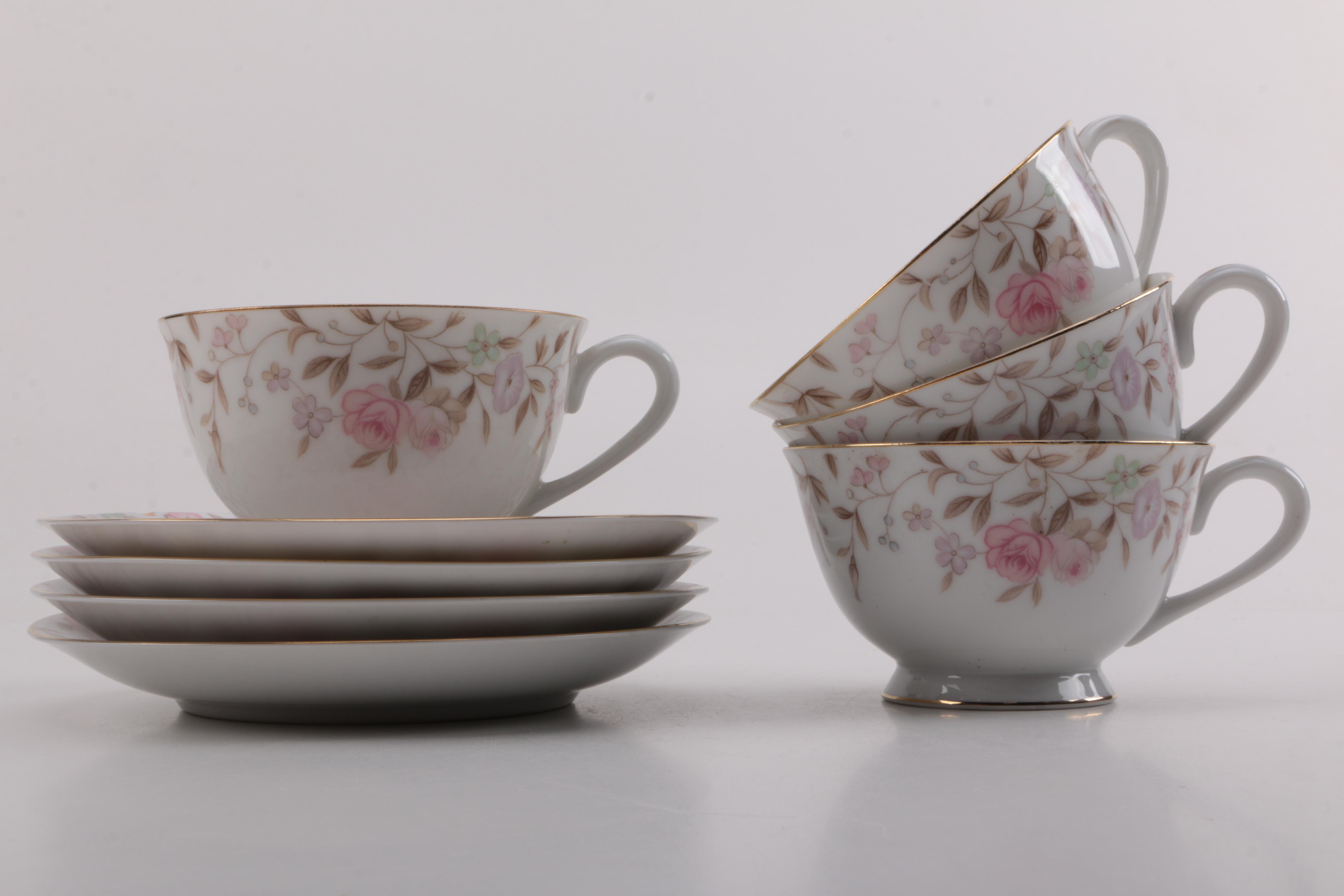 Sango "Jeannette" Pink Floral Tableware