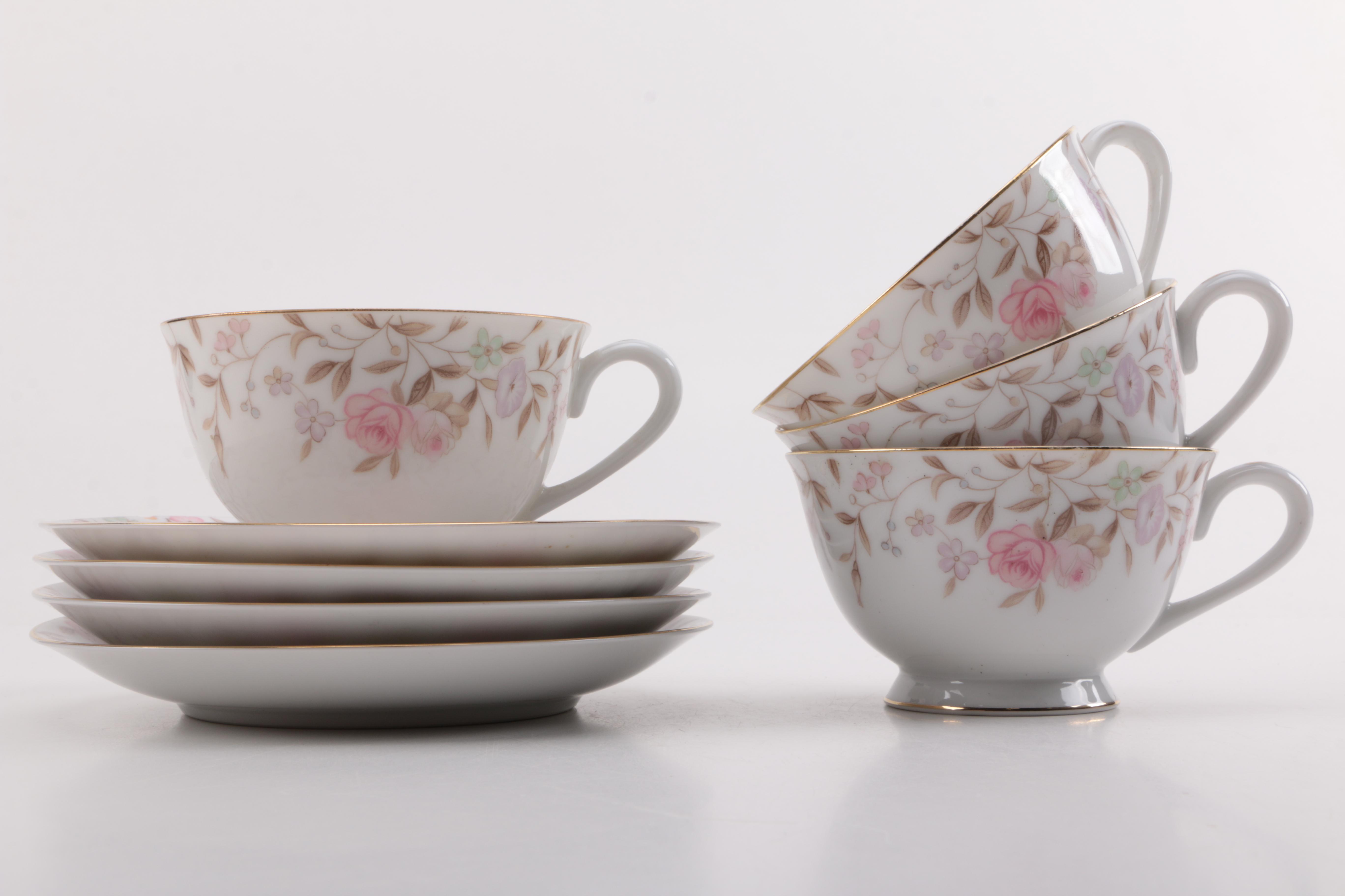 Sango "Jeannette" Pink Floral Tableware