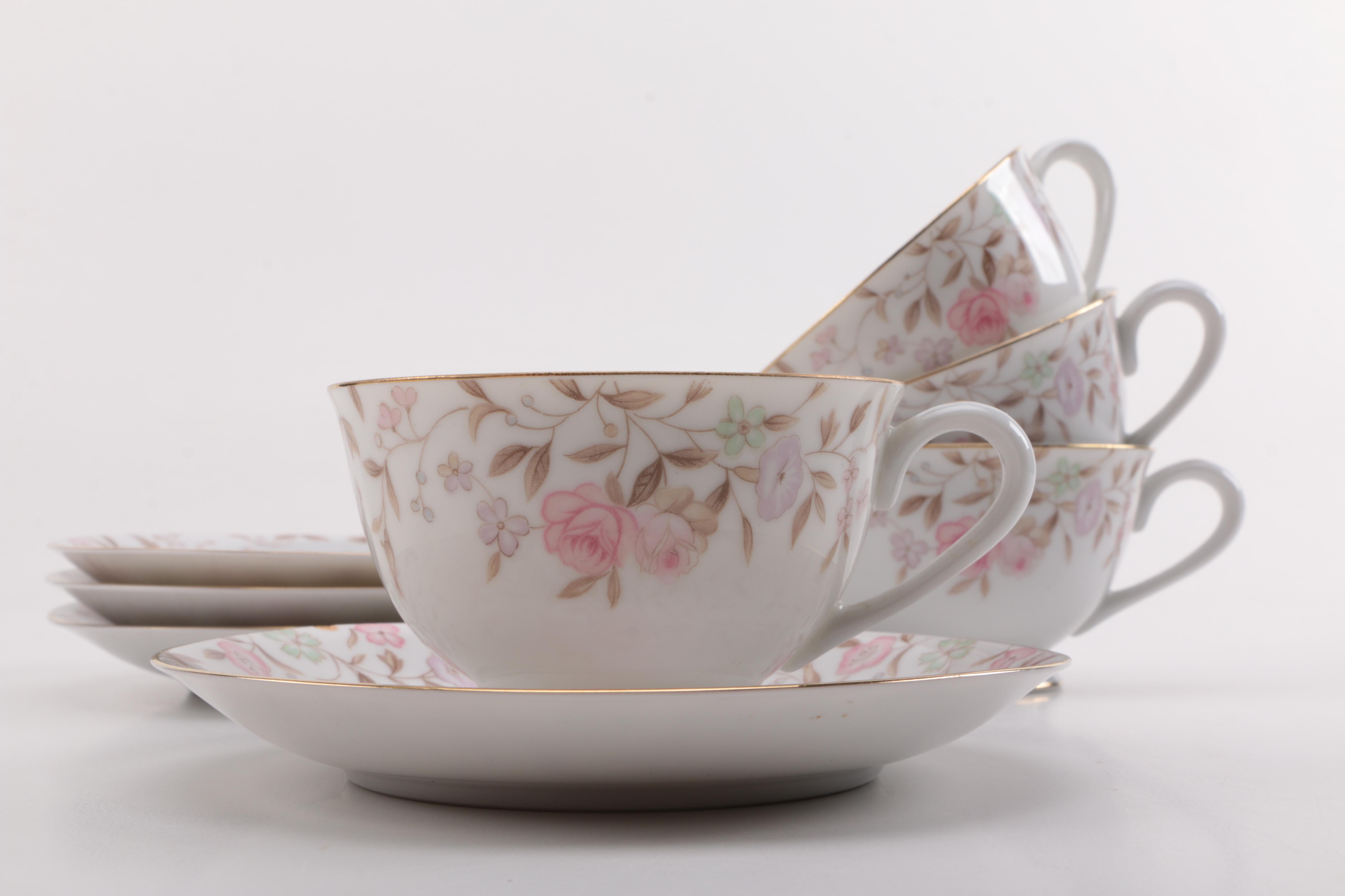 Sango "Jeannette" Pink Floral Tableware