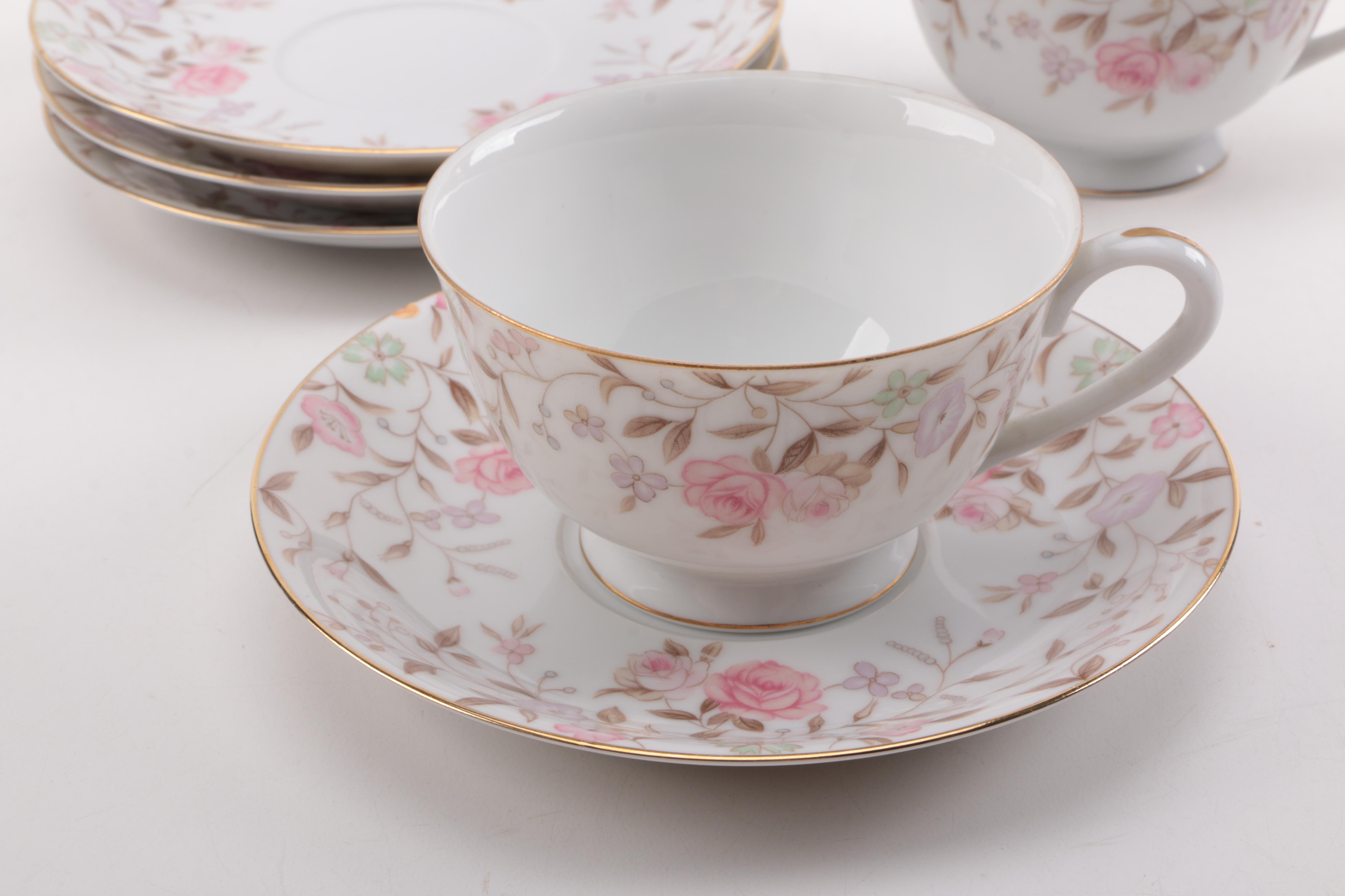 Sango "Jeannette" Pink Floral Tableware