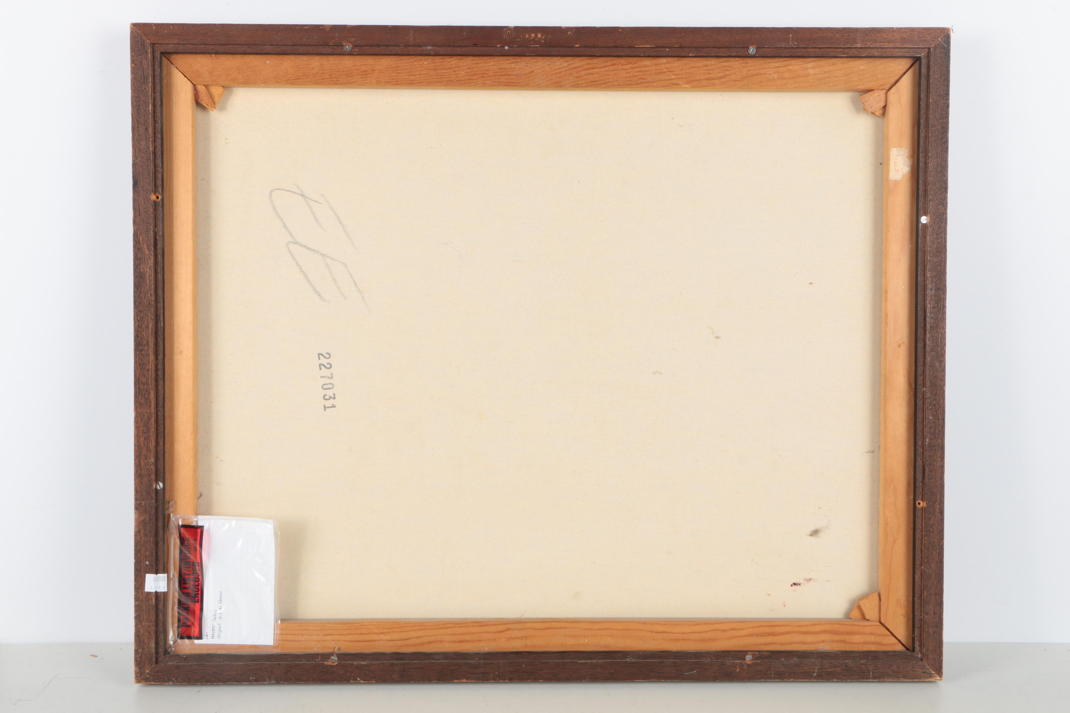 Hector Salas Oil Painting of Rural Scene