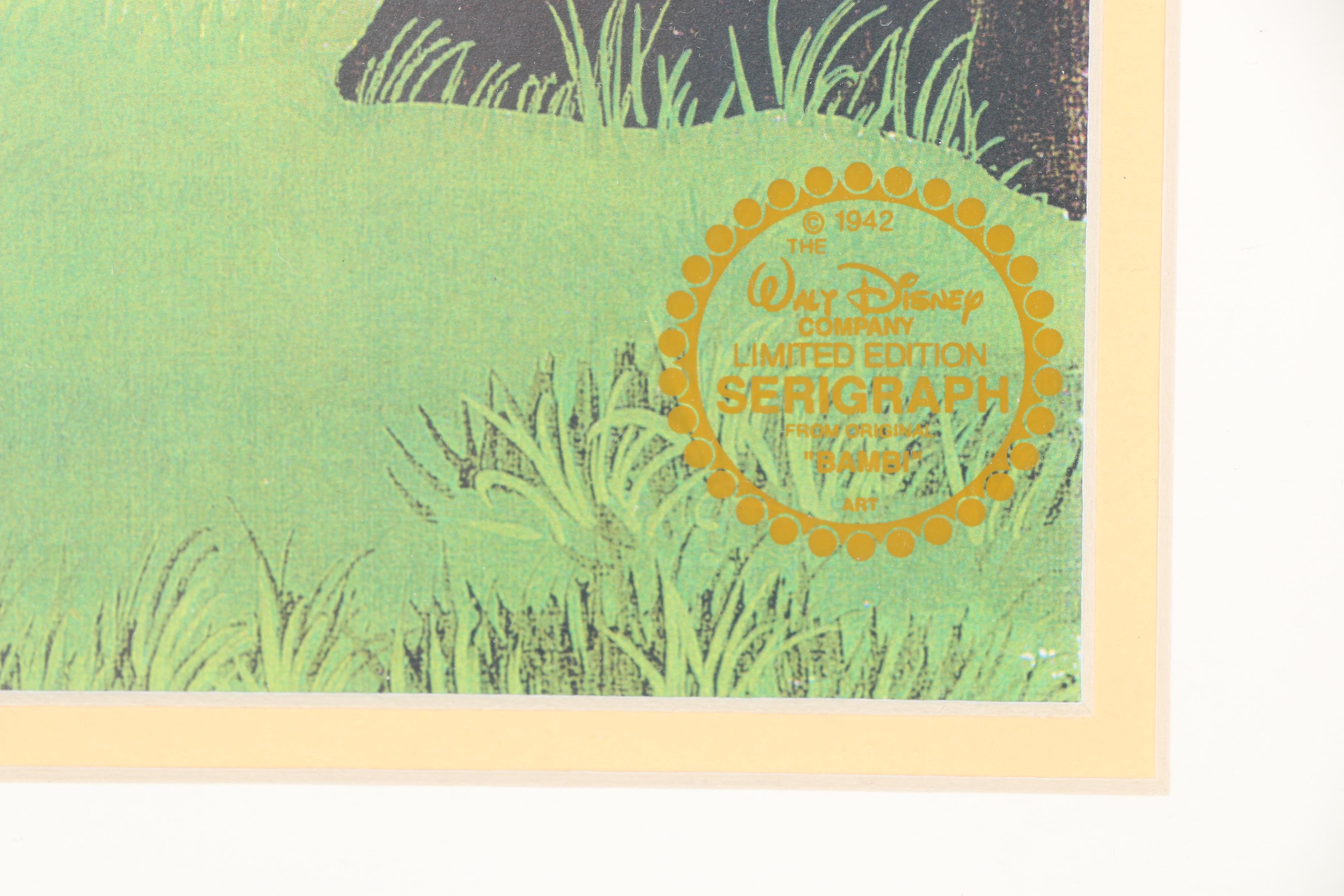 The Walt Disney Company Offset Lithograph After Sericel "Bambi"