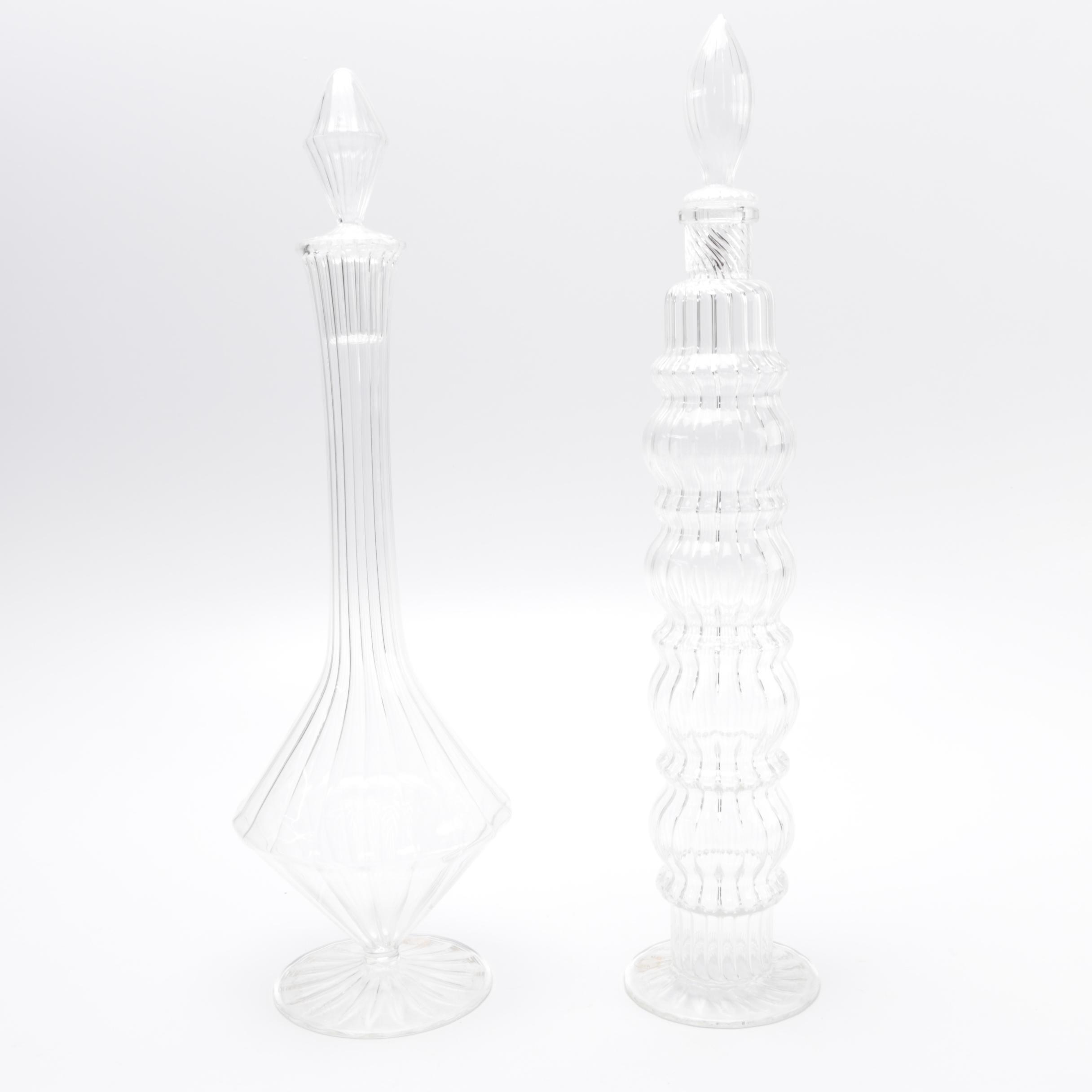 Tall Glass Decanters