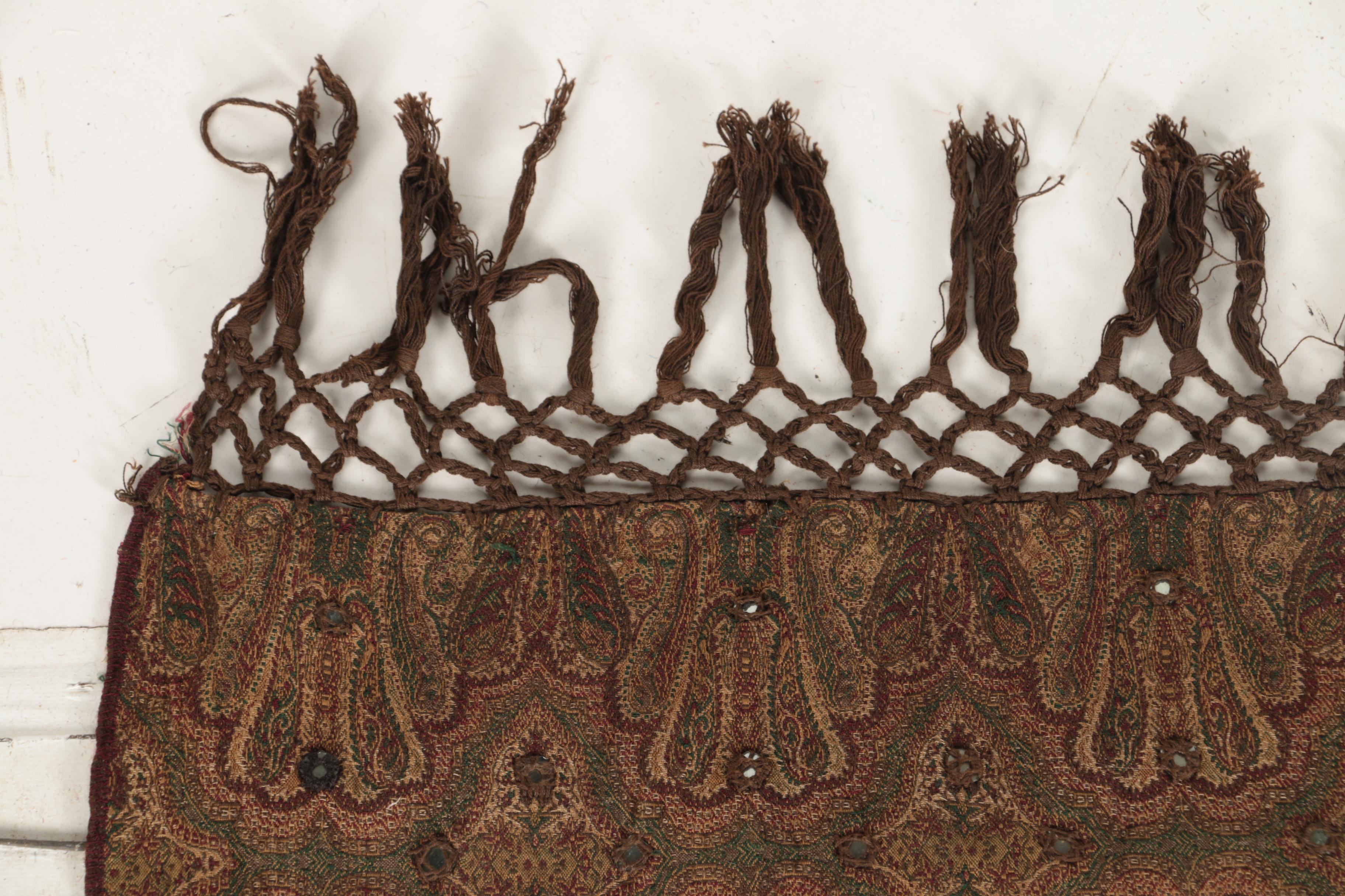 Paisley Patterned Throw with Mirror Accents