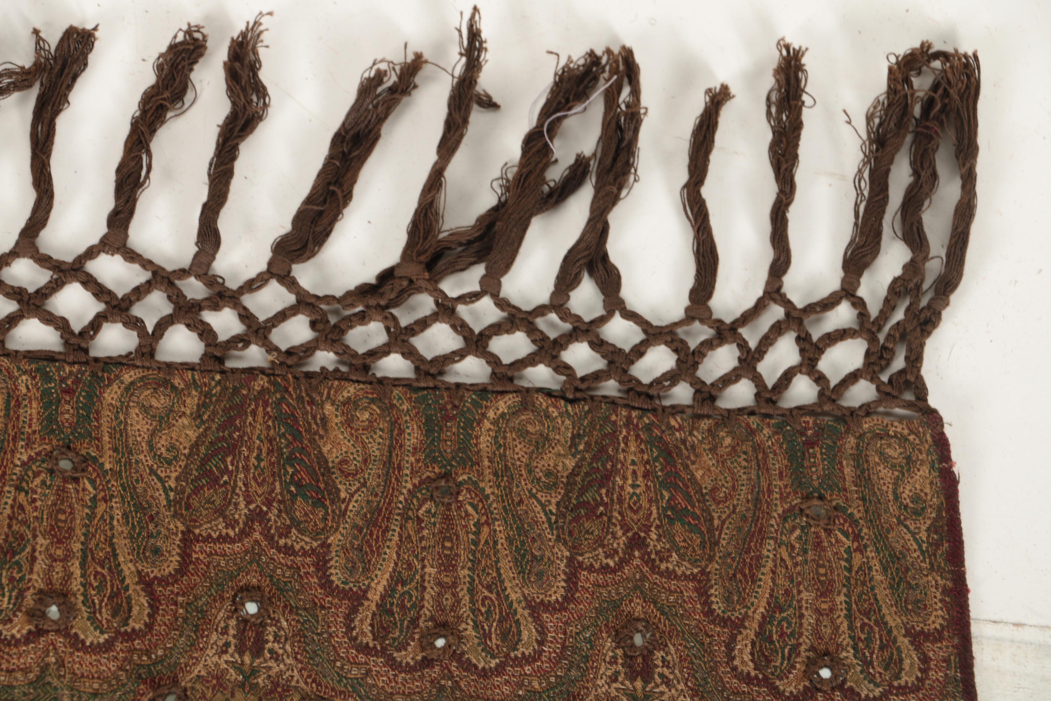 Paisley Patterned Throw with Mirror Accents