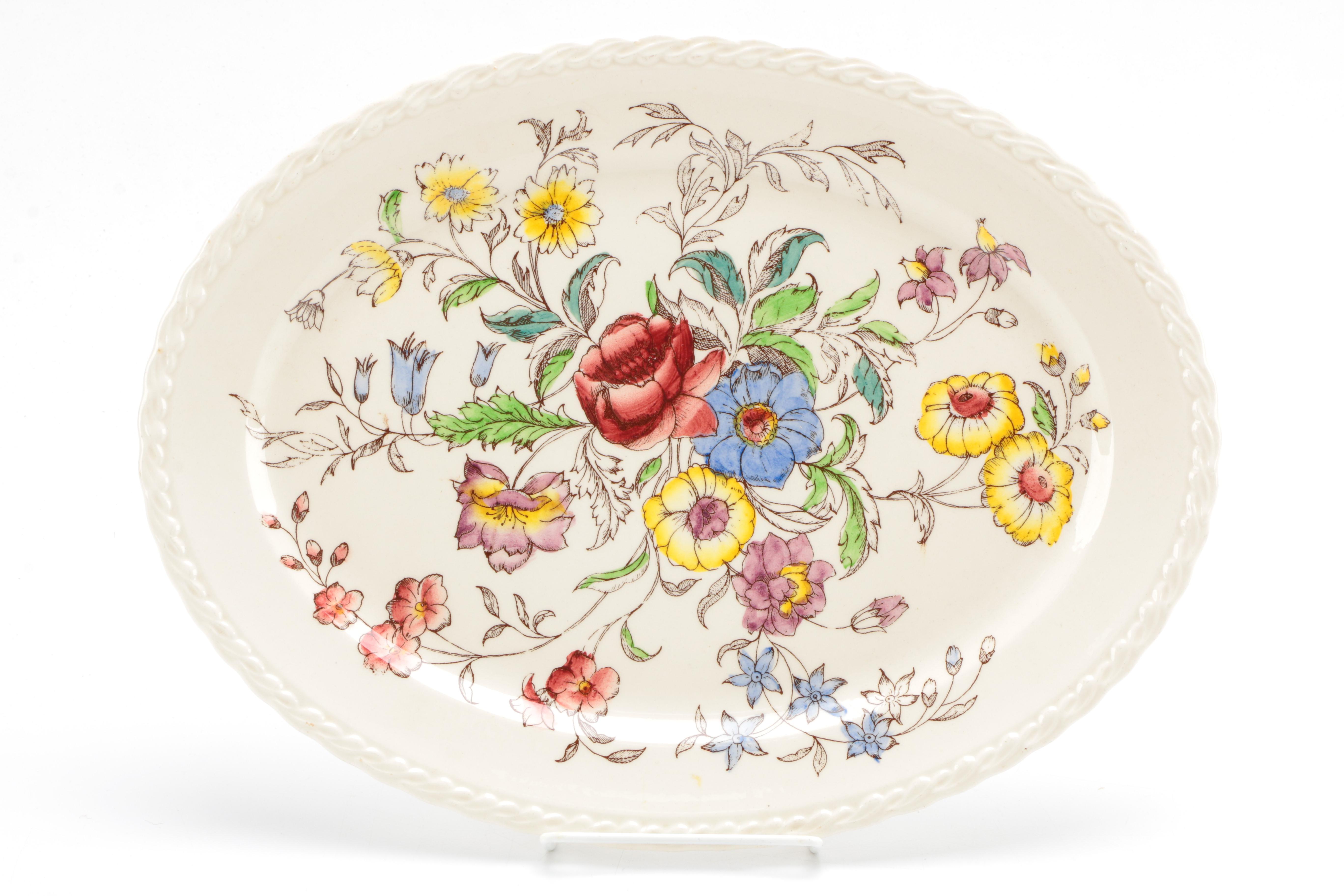 Assorted Floral Pattern Dishes Featuring Johnson Bros
