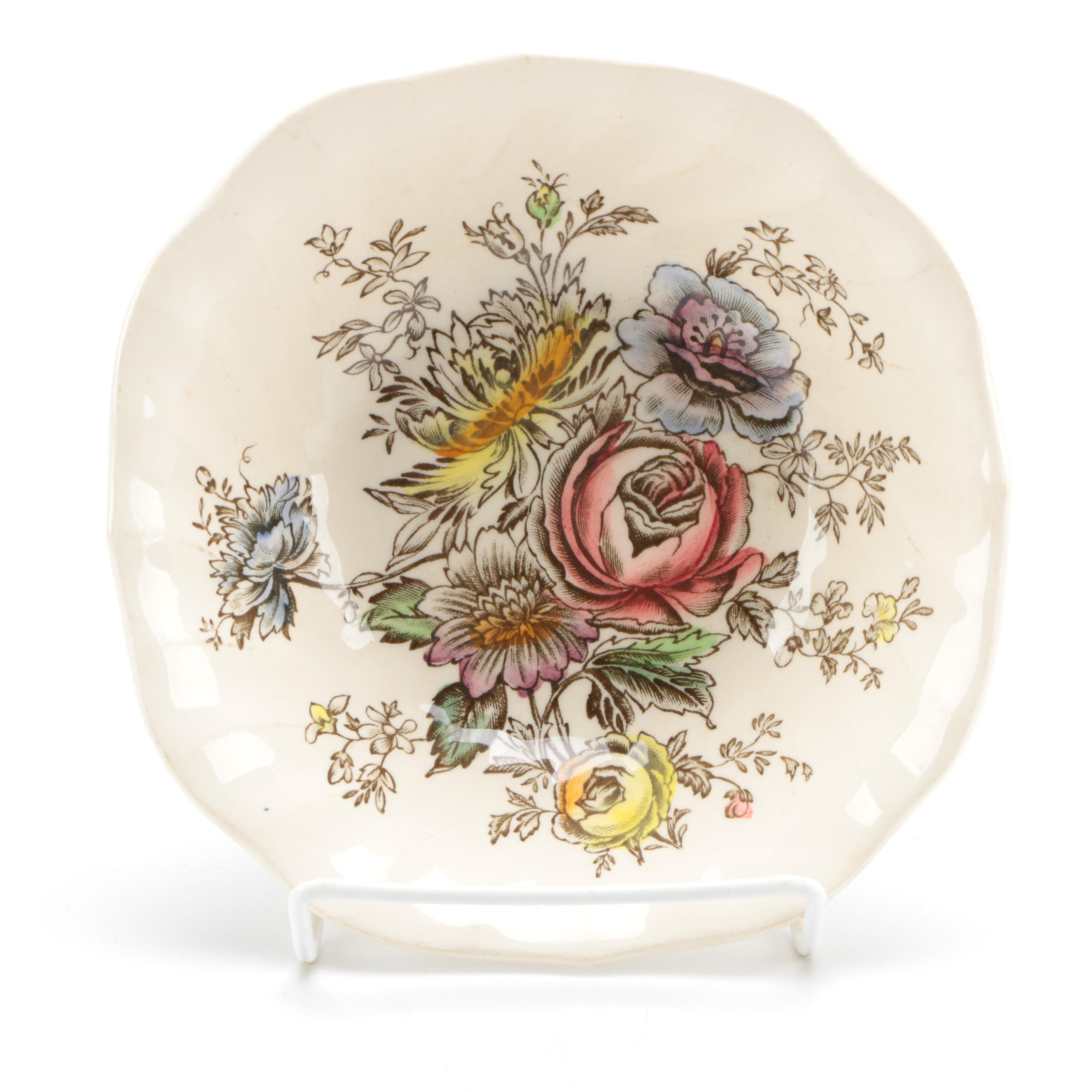 Assorted Floral Pattern Dishes Featuring Johnson Bros