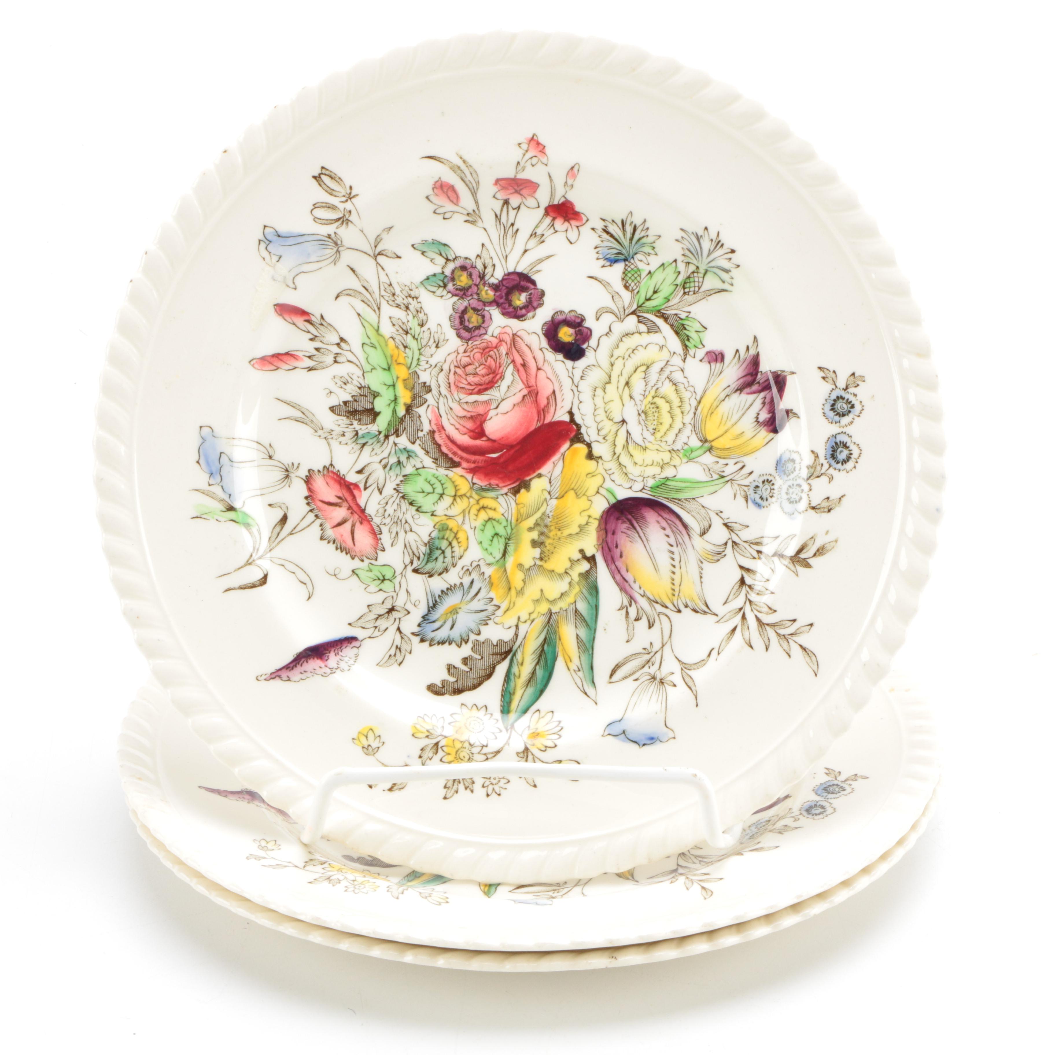Assorted Floral Pattern Dishes Featuring Johnson Bros