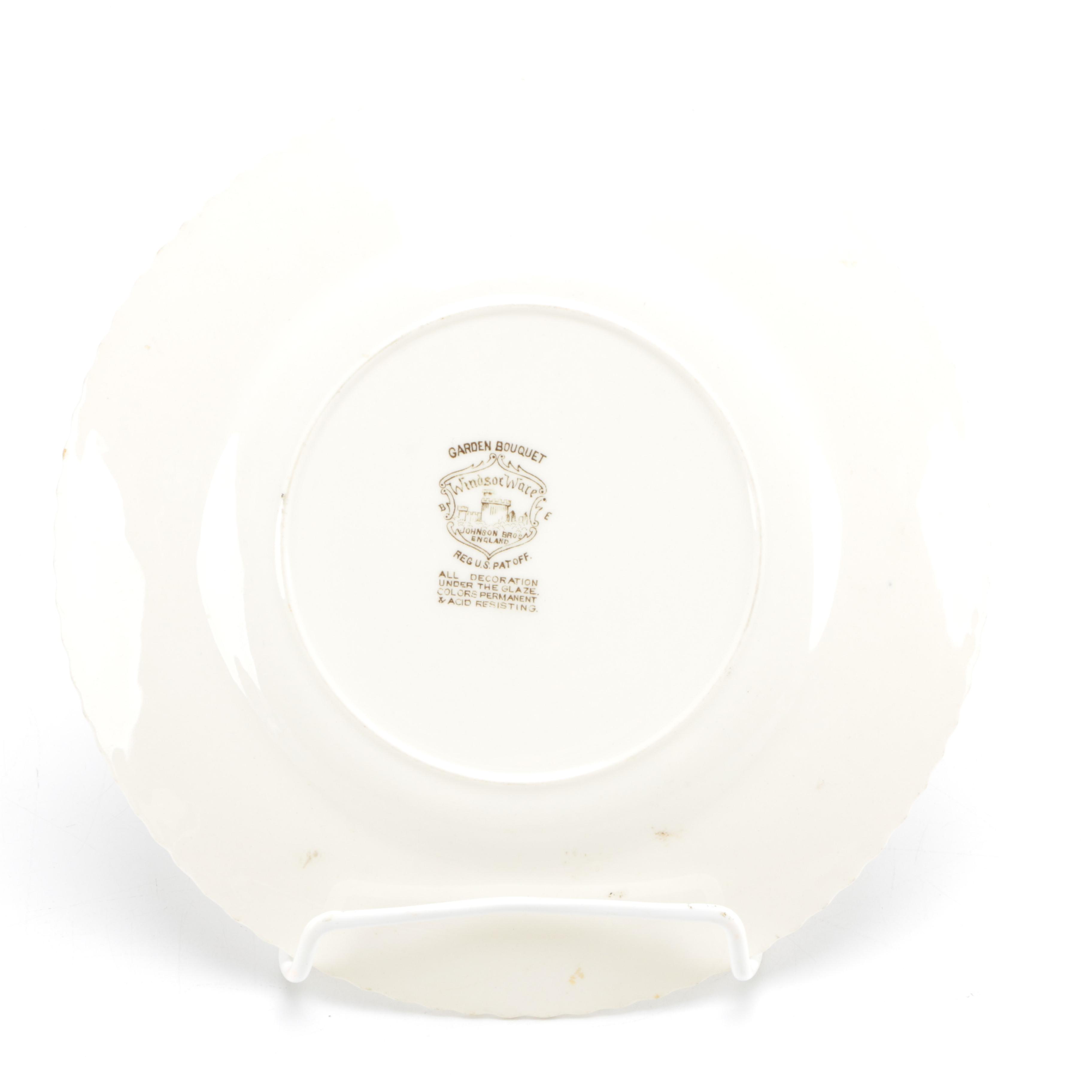 Assorted Floral Pattern Dishes Featuring Johnson Bros