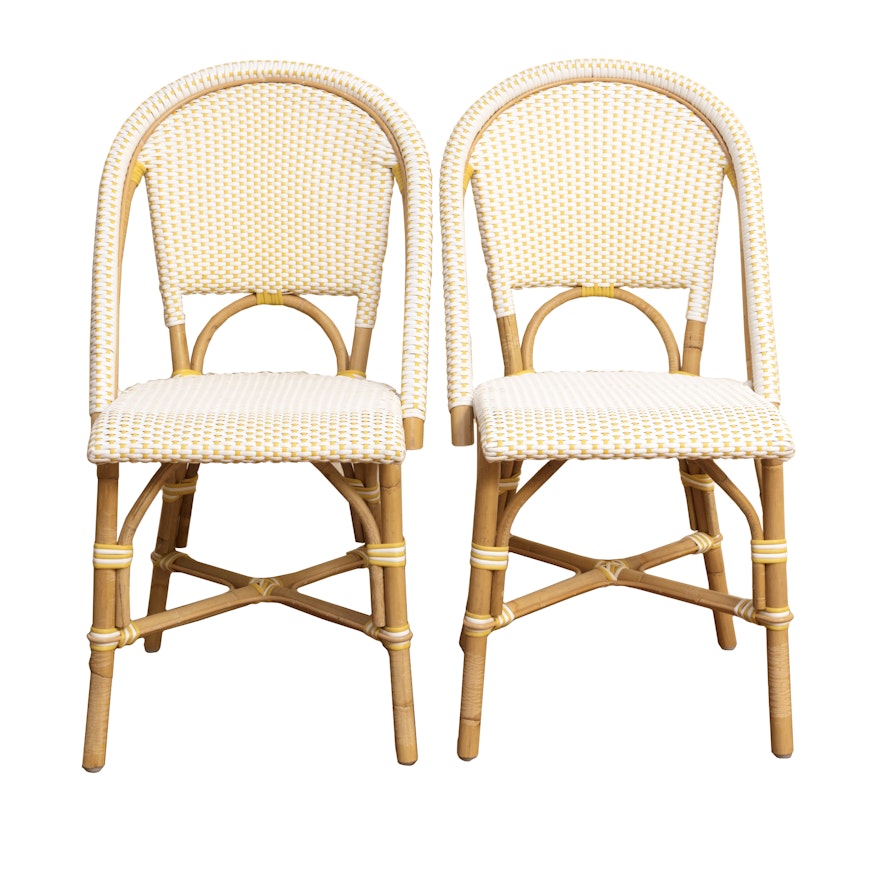 Pair of Faux Bamboo Patio Chairs