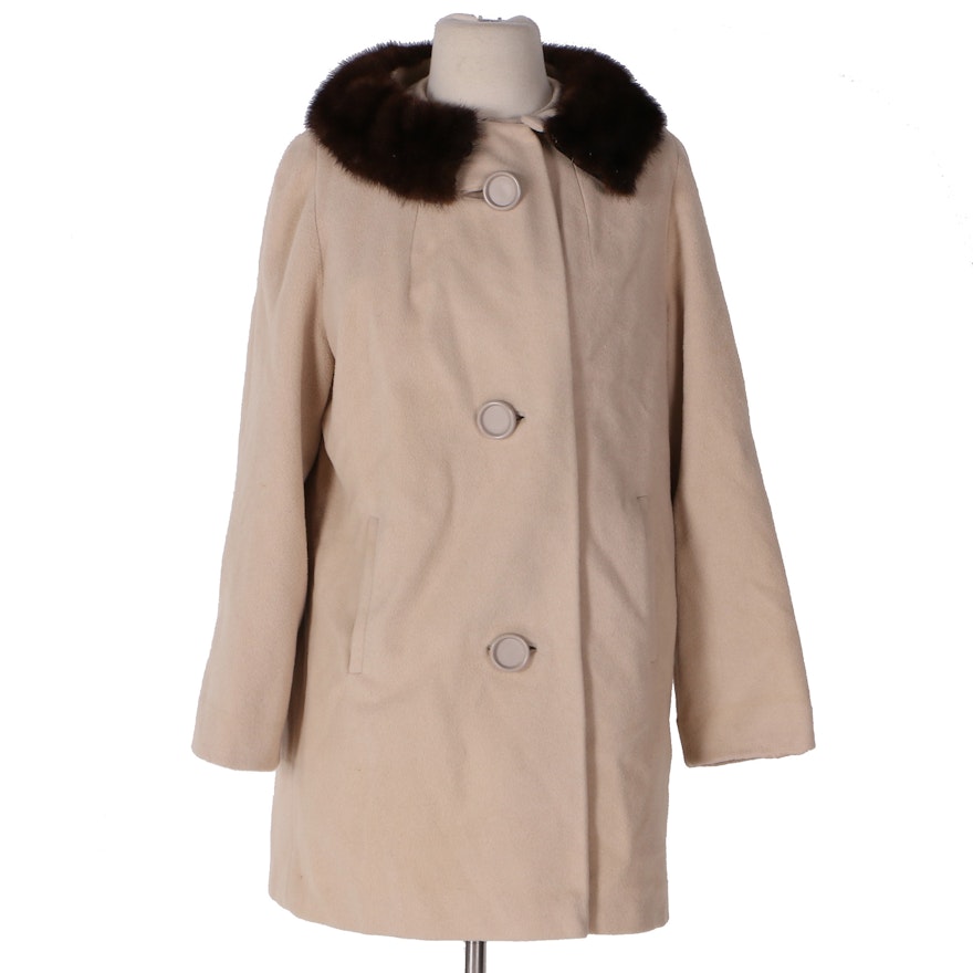 Cashmere Jacket with Mink Collar
