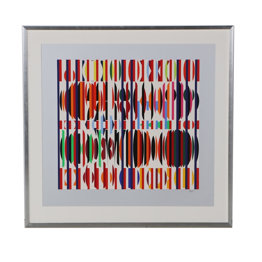 Yaacov Agam Limited Edition Agamograph Abstract Geometric Composition