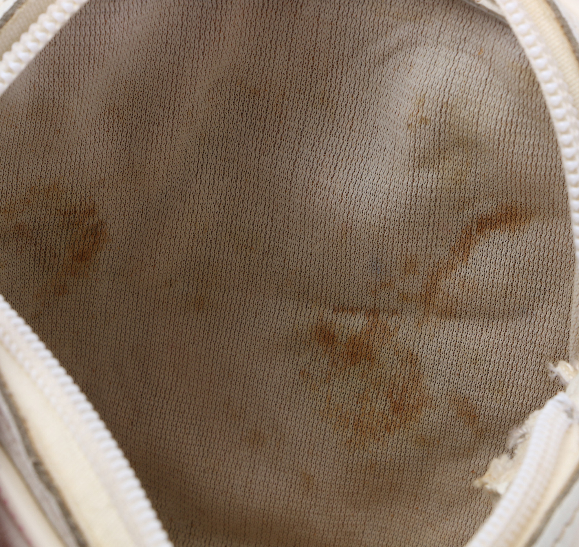 White Leather Fanny Pack With Metal Emblems