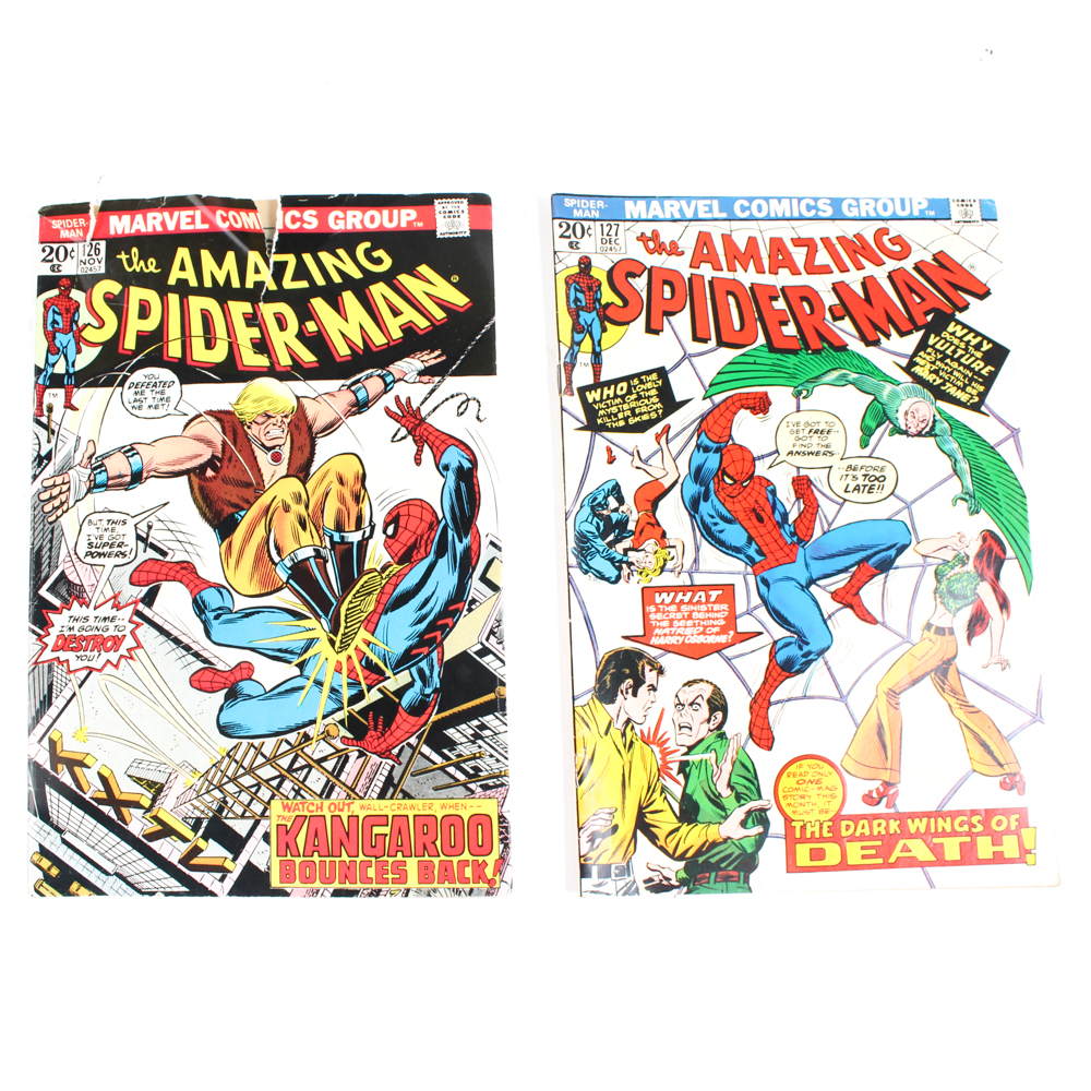 1973 "The Amazing Spider-Man" Marvel Comic Books