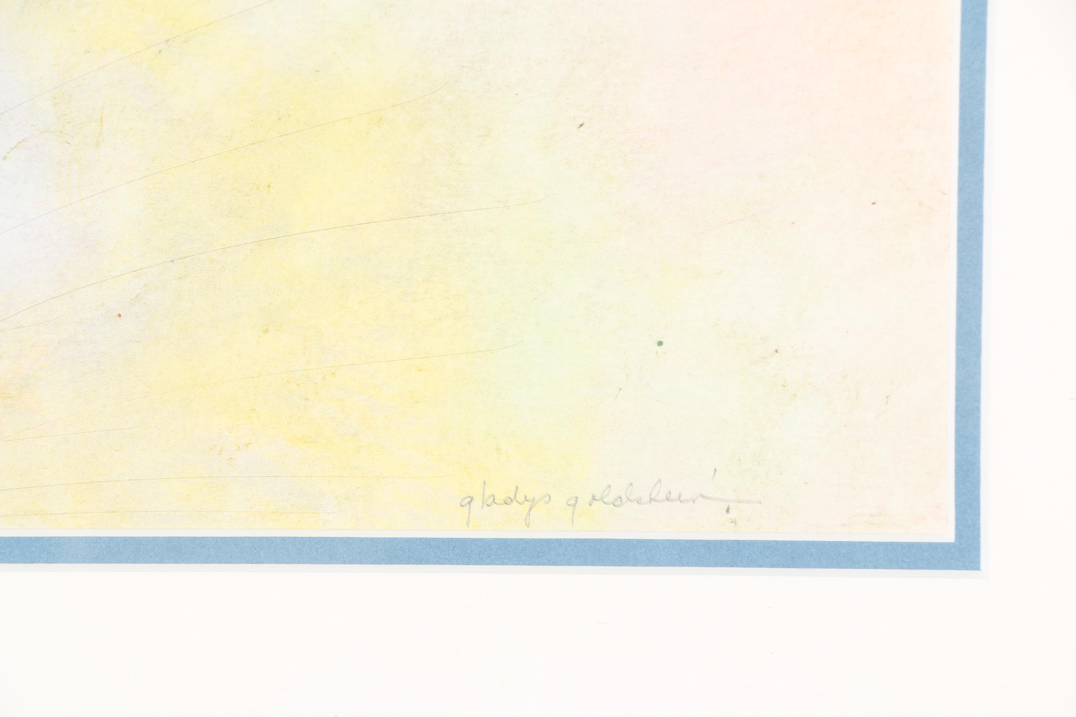 Gladys Goldstein Crayon Drawing "Frozen Glass"