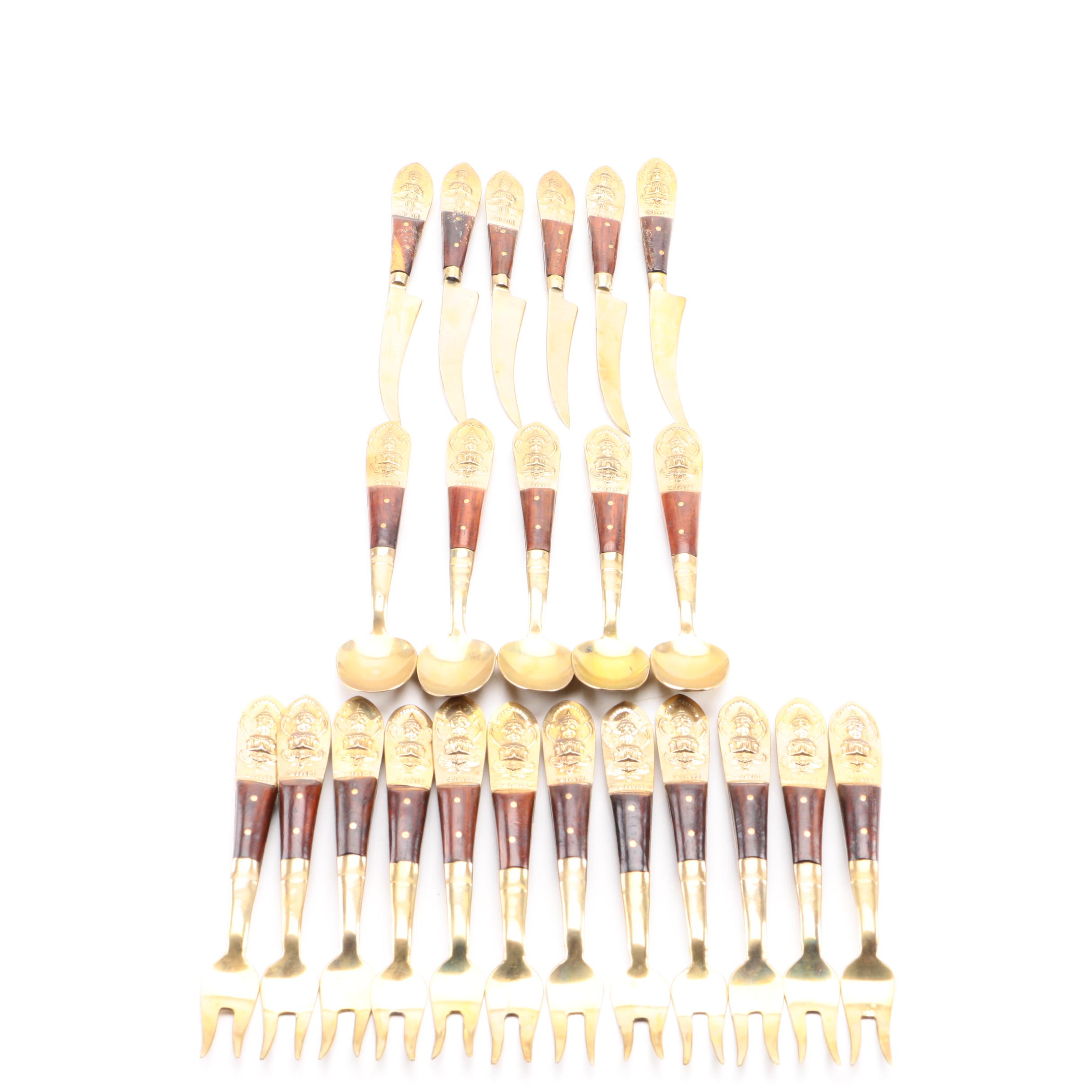 Siam Nickel Bronze Fish Flatware