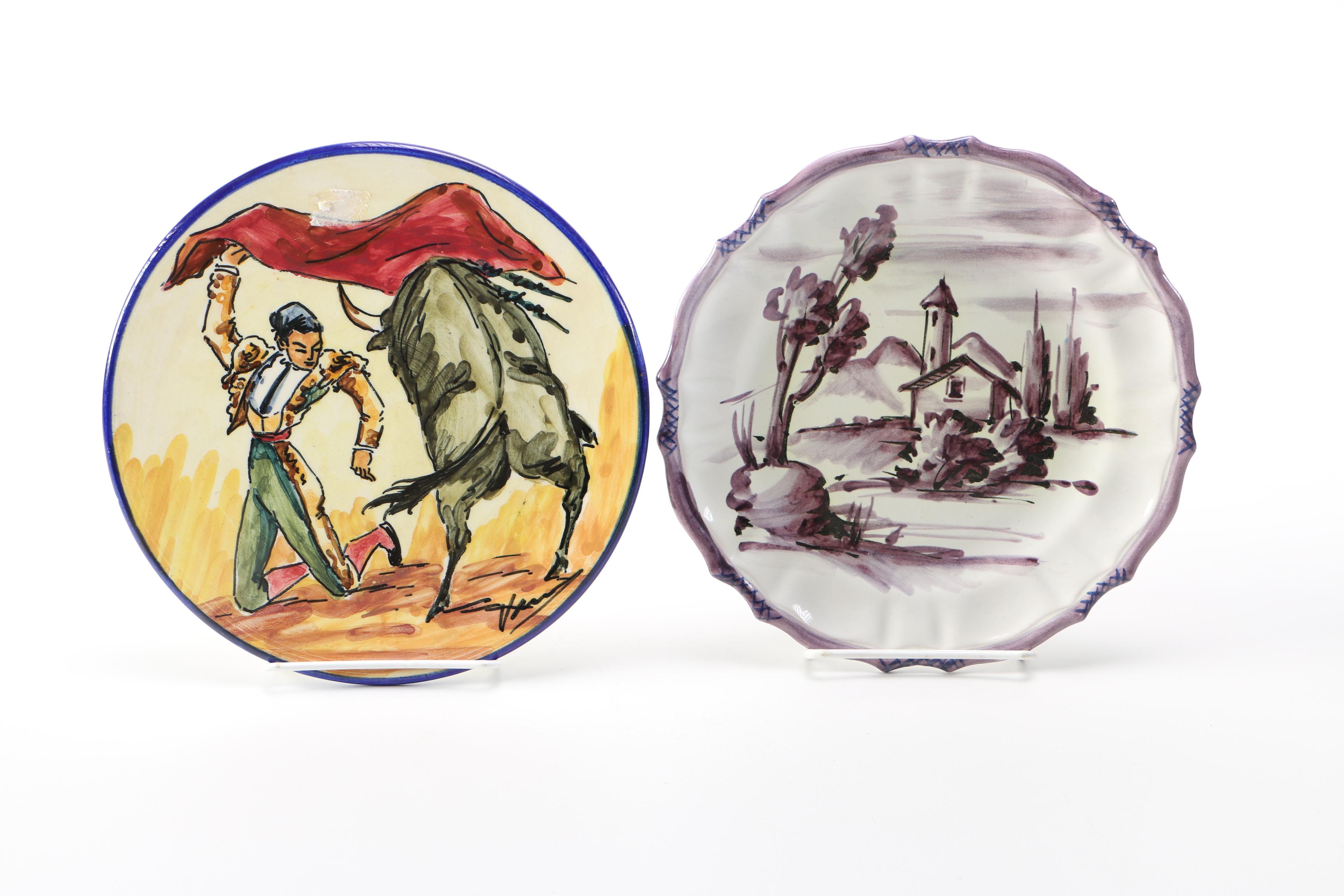 Vintage Italian and Spanish Decorative Plates
