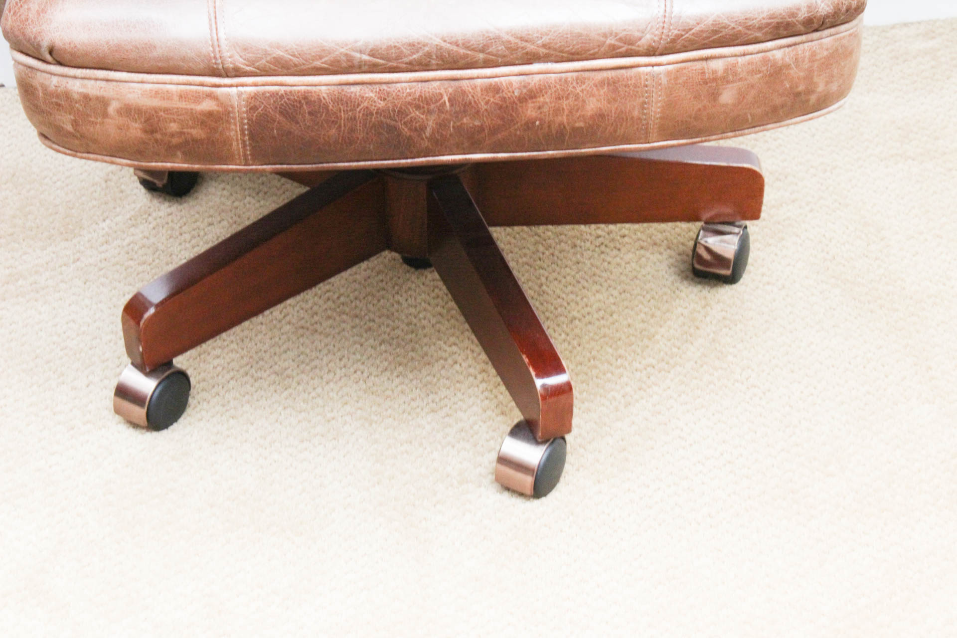 Brown Leather Executive Office Chair