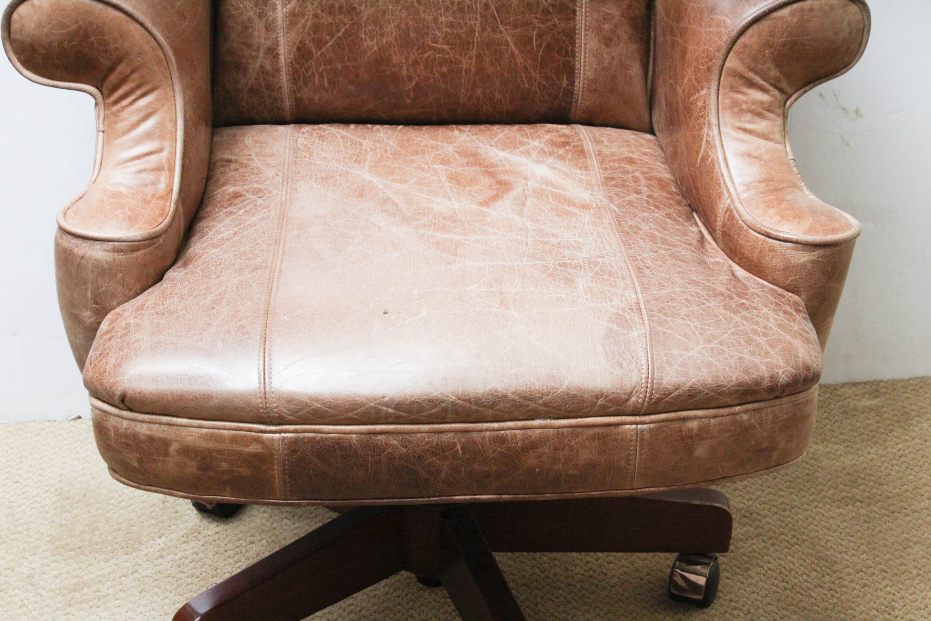 Brown Leather Executive Office Chair