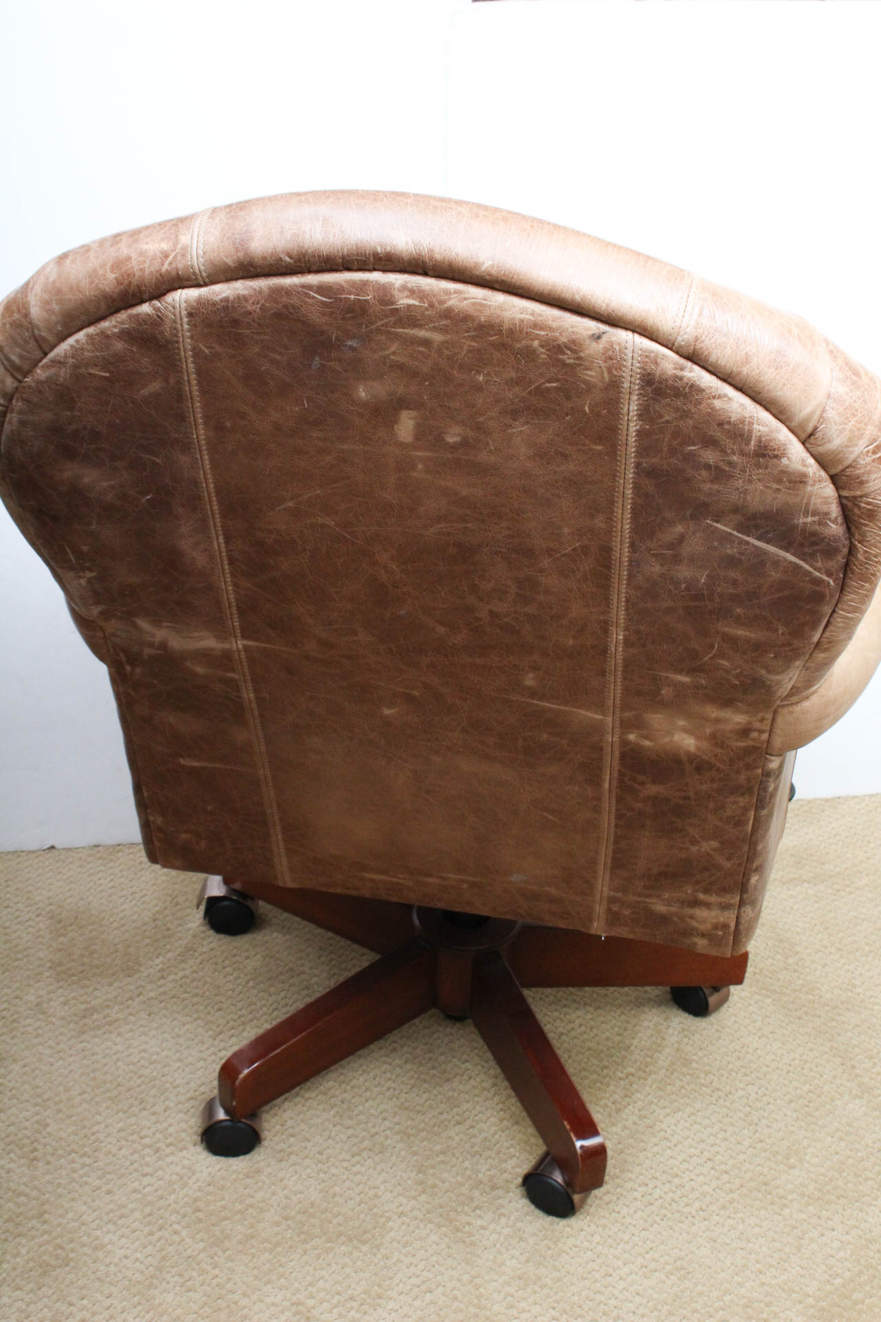 Brown Leather Executive Office Chair