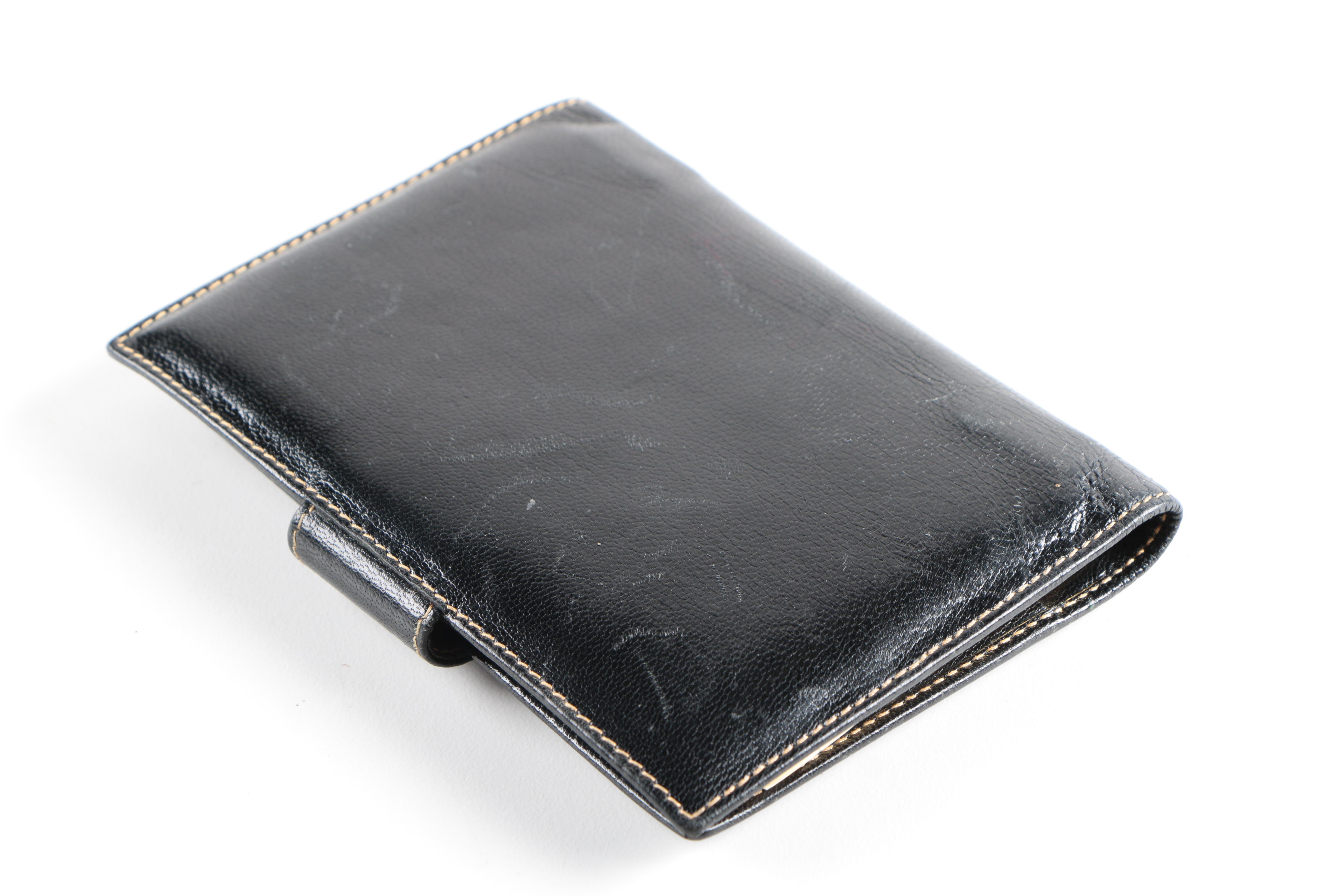 Vintage Gucci Black Leather Agenda Circa 1990