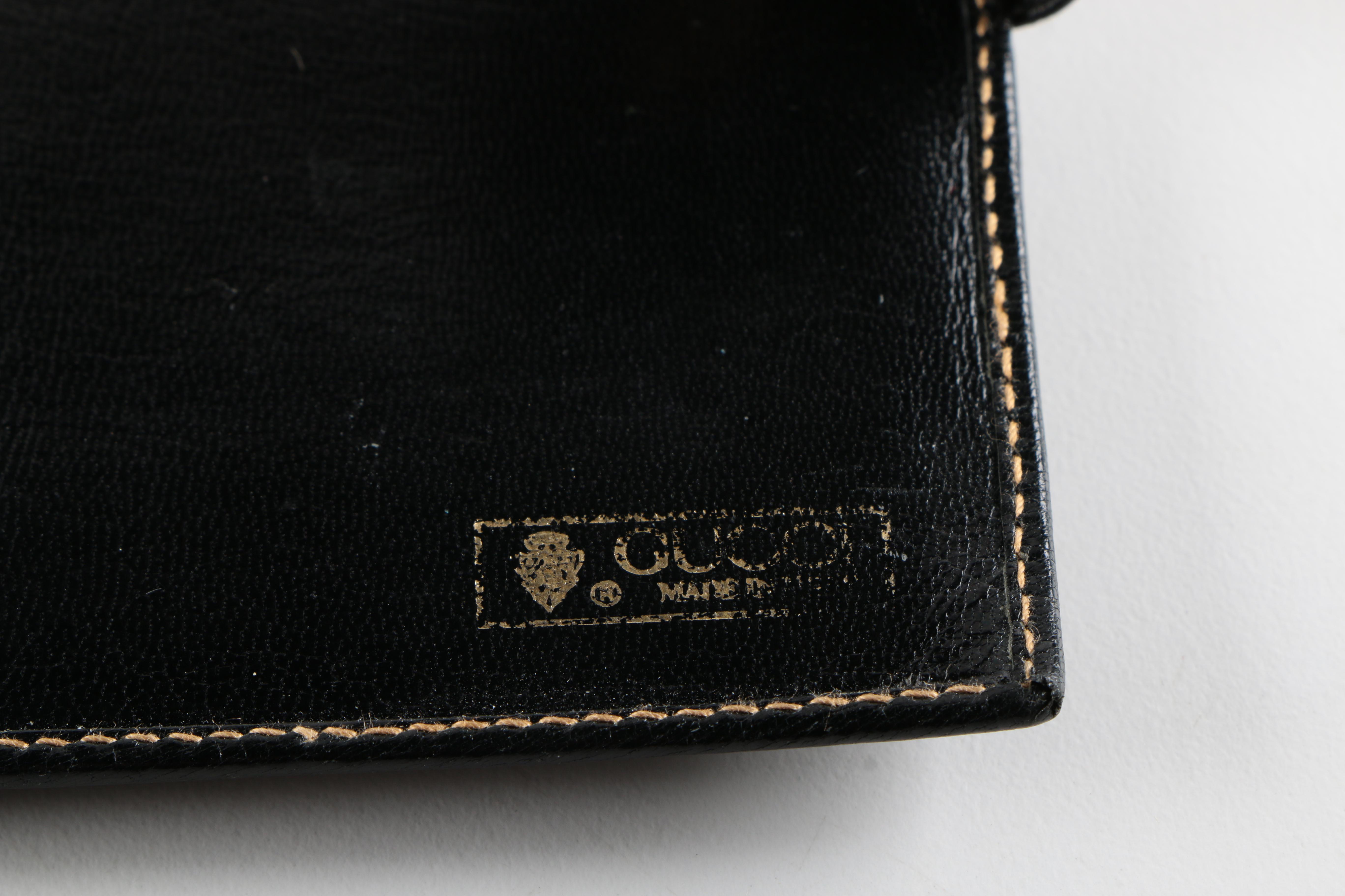 Vintage Gucci Black Leather Agenda Circa 1990