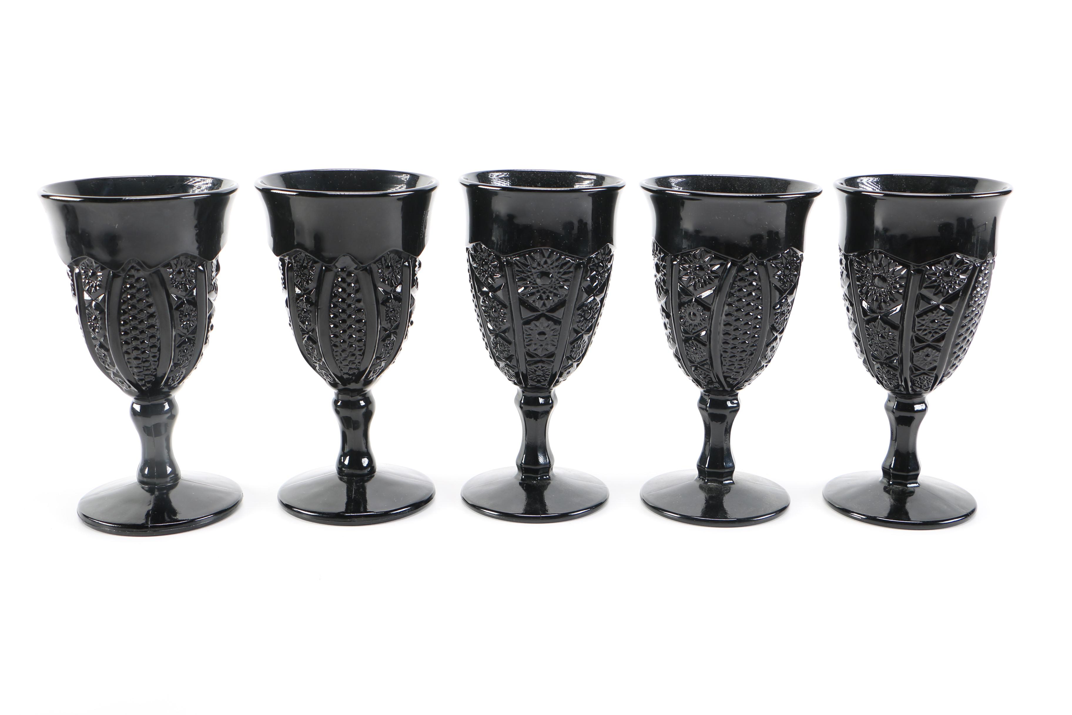 Tiara Exclusives Pressed Black Amethyst Glass Circa 1970