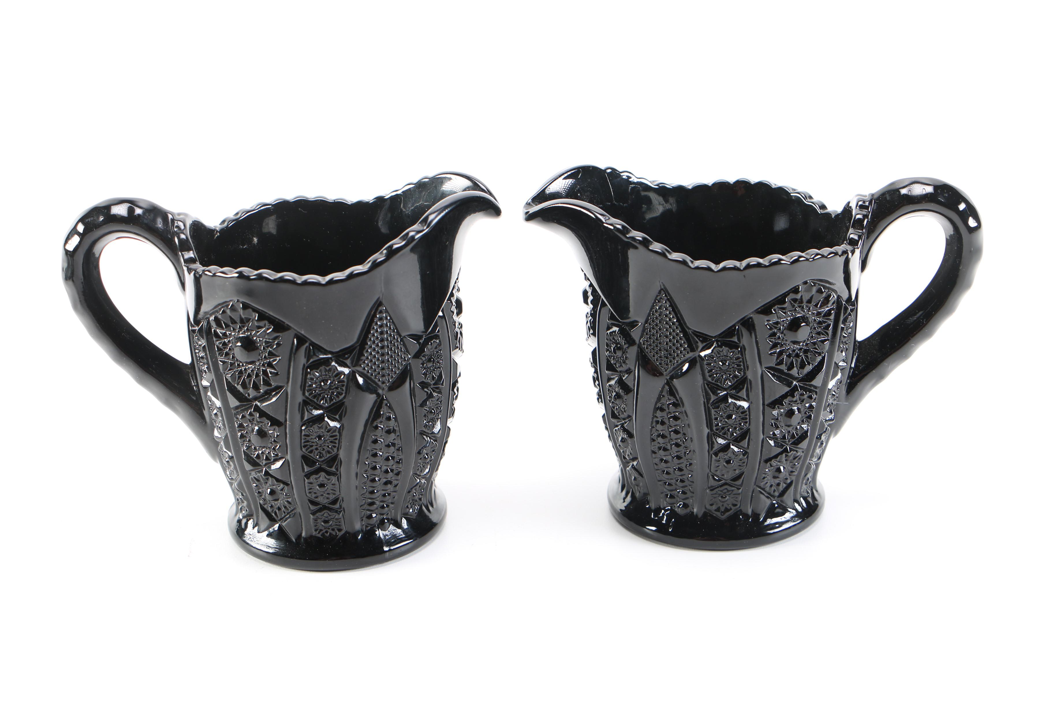 Tiara Exclusives Pressed Black Amethyst Glass Circa 1970