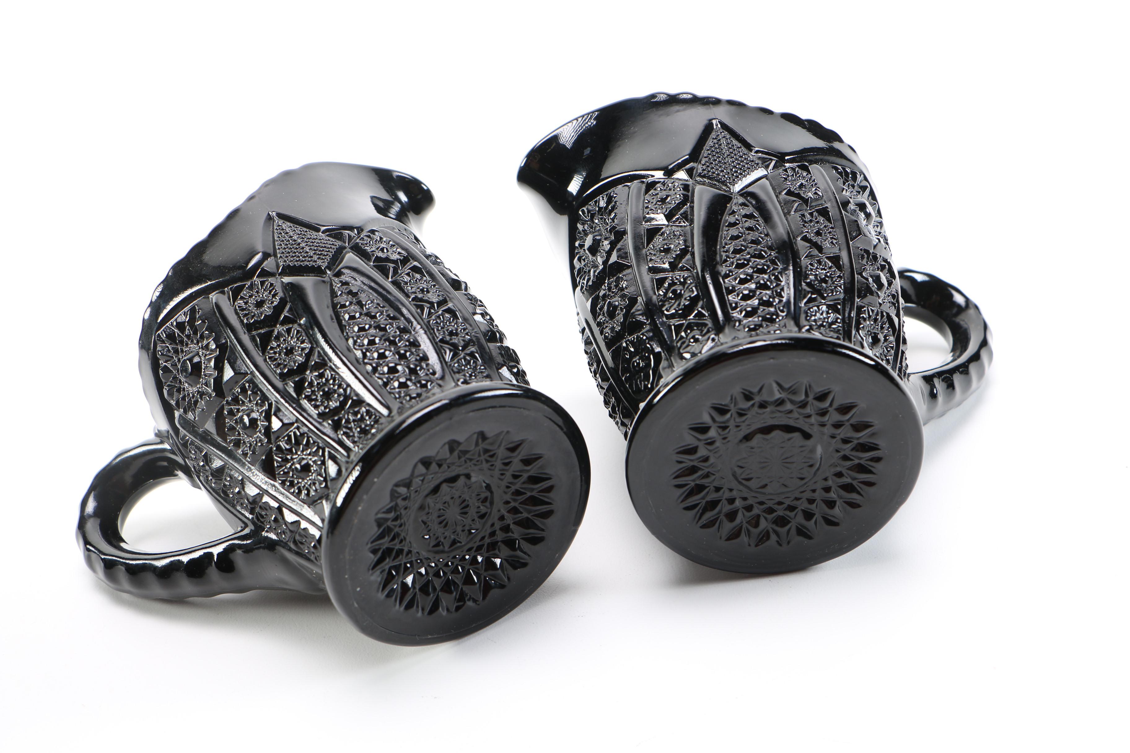 Tiara Exclusives Pressed Black Amethyst Glass Circa 1970