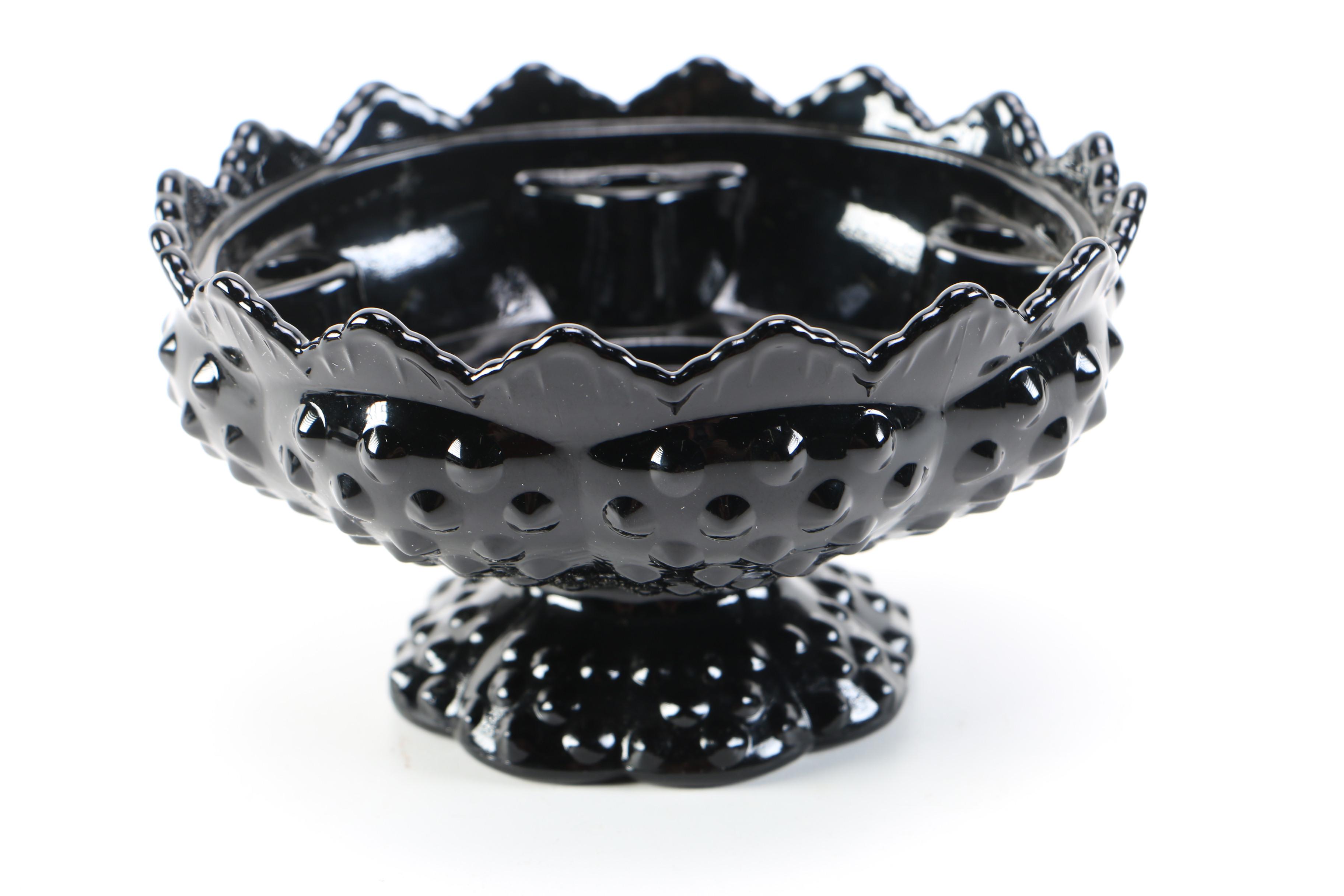 Tiara Exclusives Pressed Black Amethyst Glass Circa 1970